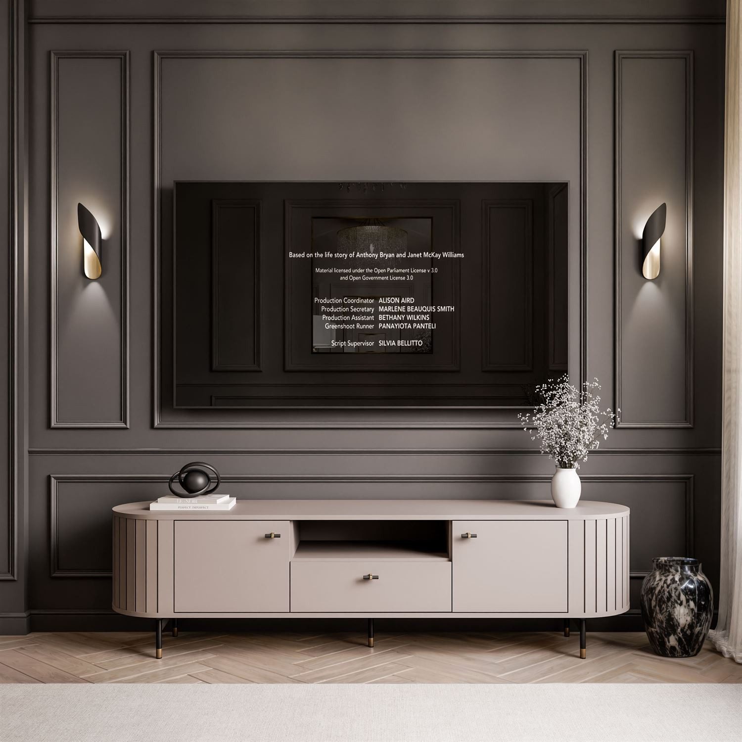 Lookway TV-Schrank ELODIE 180 cm mit Stauraum und Soft-Close-System (1x TV günstig online kaufen