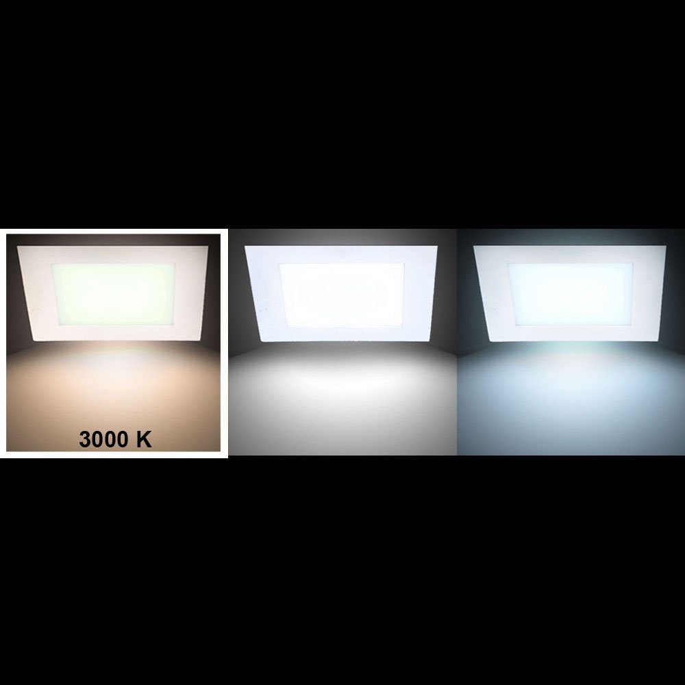 Einbau Decken verbaut, LED LED-Leuchtmittel Gästezimmer Strahler Panel LED Panel, fest etc-shop Set Warmweiß, 2er Leuchten