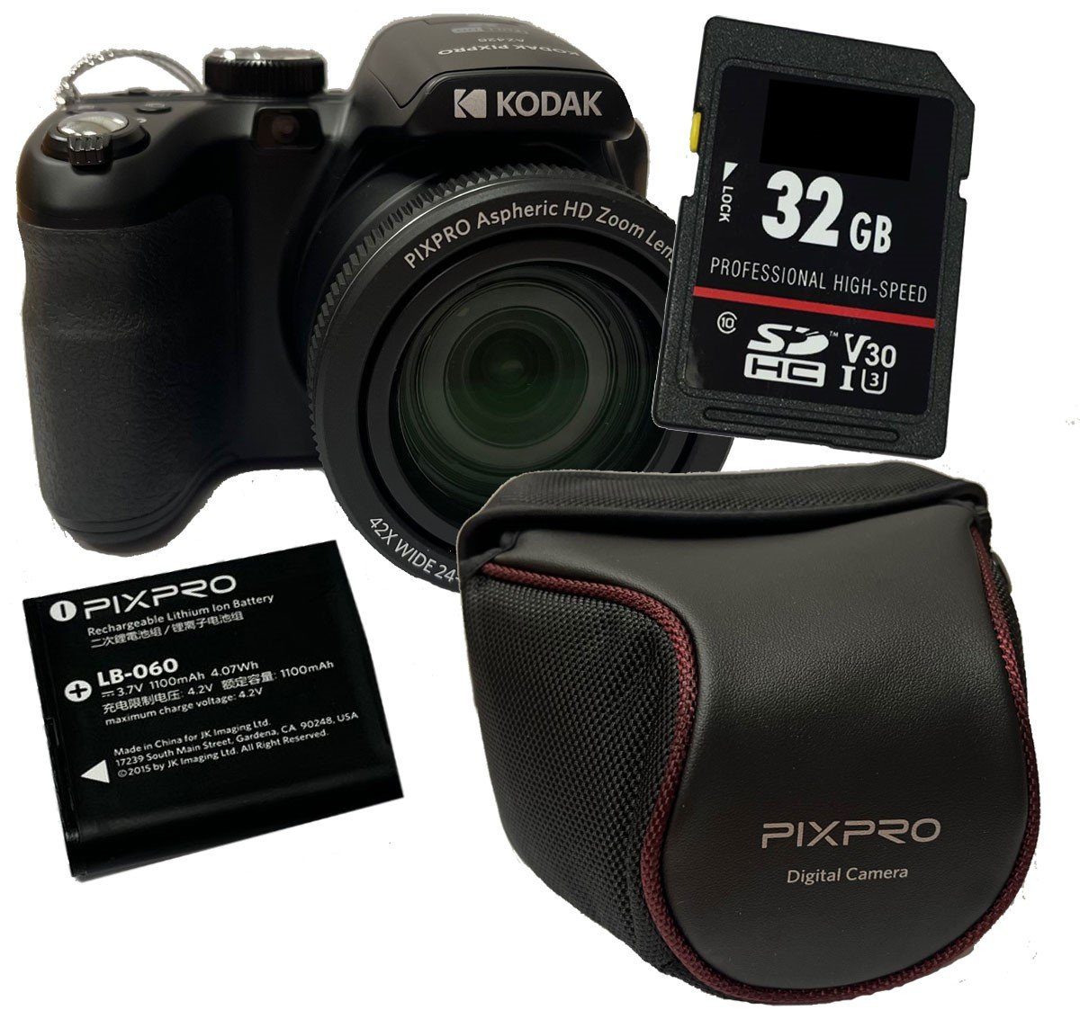 Kodak PixPro AZ426 schwarz Digitalkamera Set Kompaktkamera