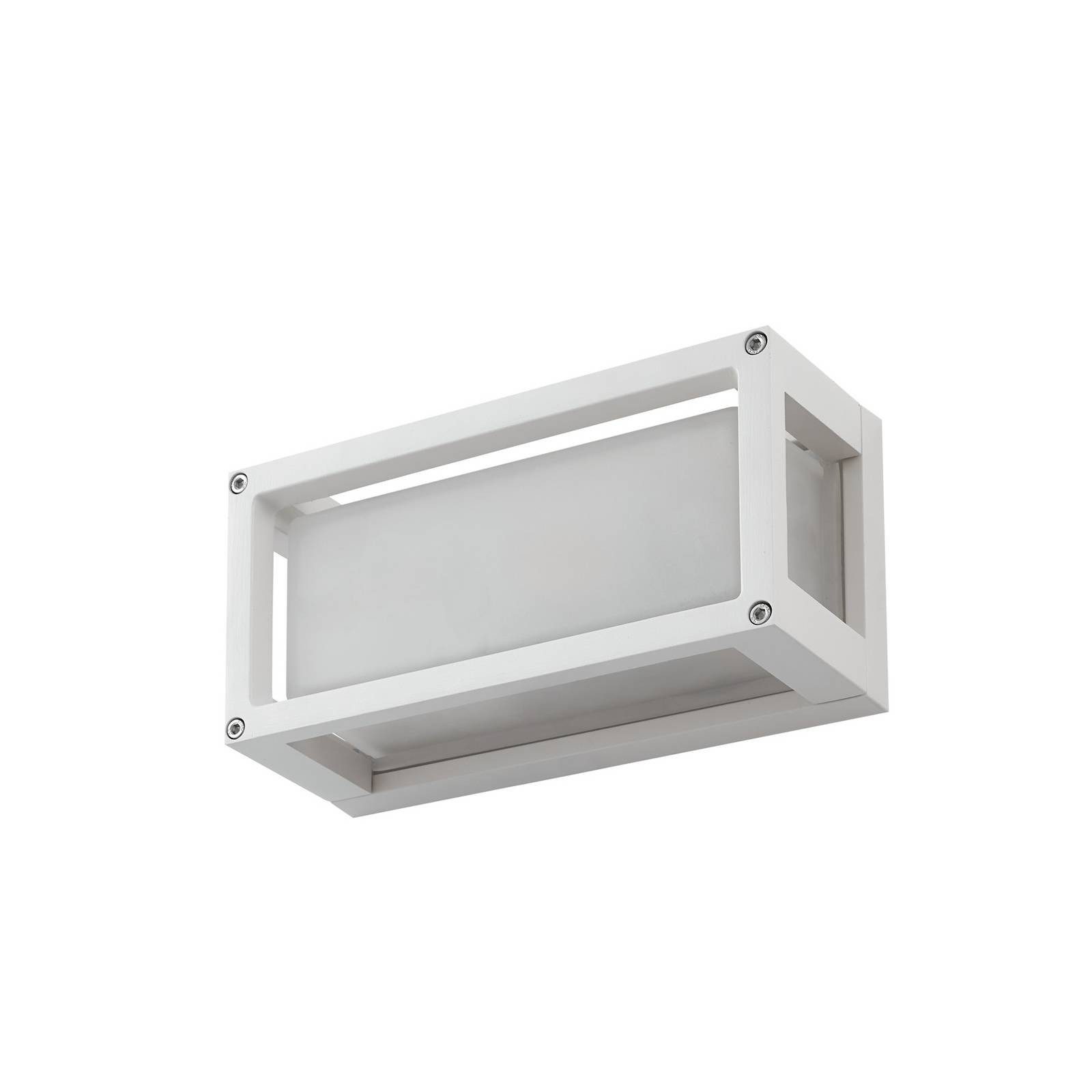 Lucande Außen-Wandleuchte Aurelien, Metall, Weiß IP54, 1 x 15 W LED
