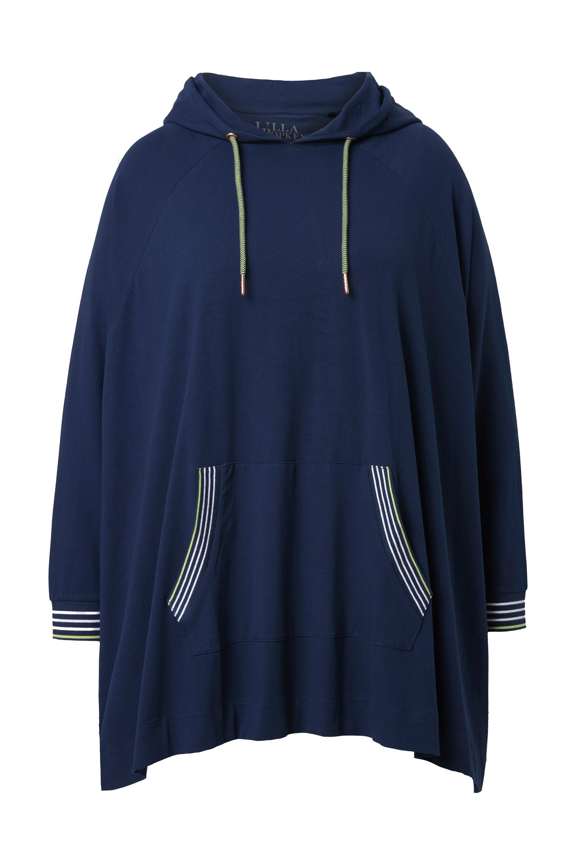 Ulla Popken Sweatjacke Loungwear-Poncho oversized Kapuze Langarm