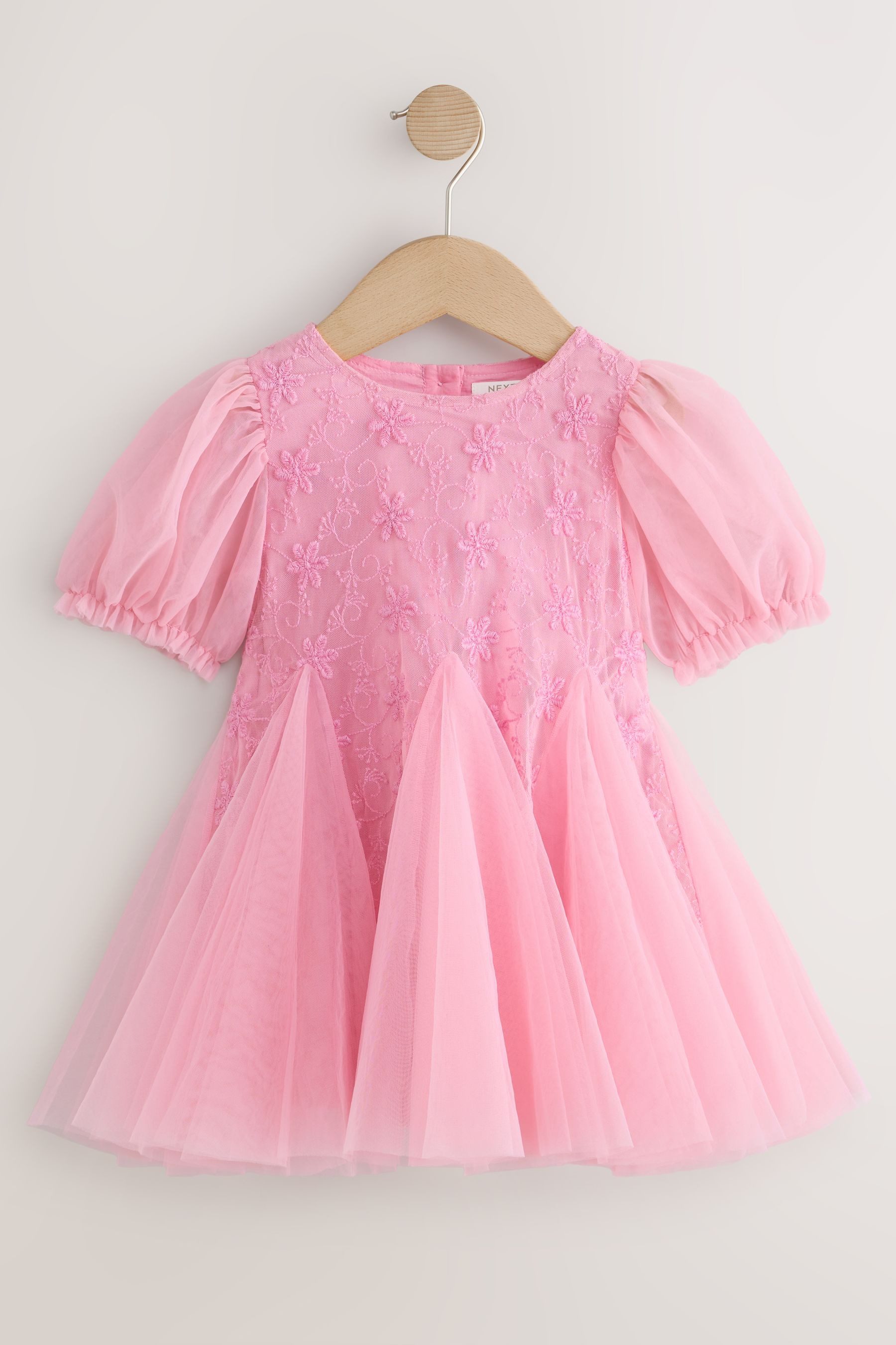 Next Partykleid Festliches Godet-Kleid mit plastischer 3D-Blume (1-tlg) – Bild 5 von 5