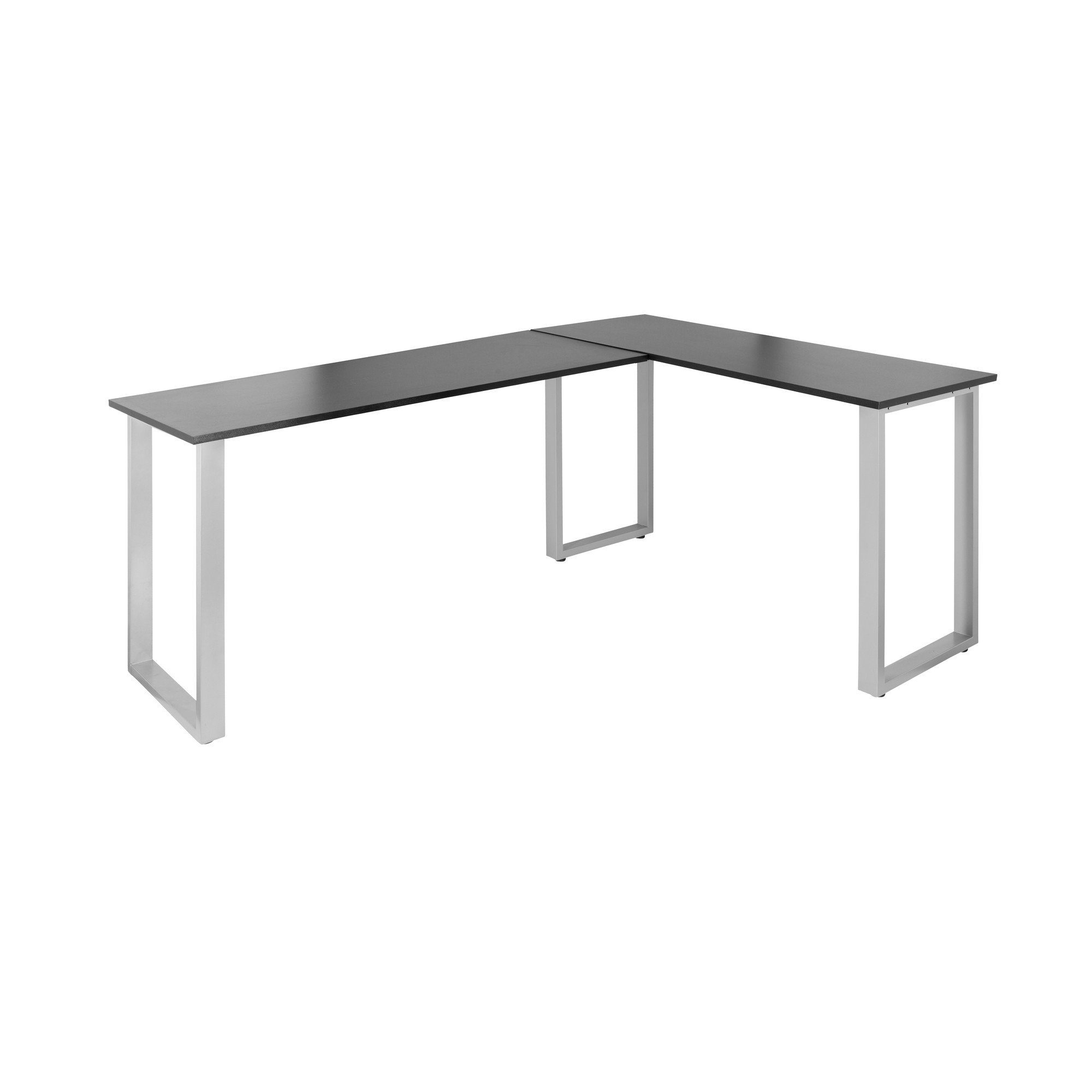 hjh OFFICE Eckschreibtisch Eckschreibtisch WORKSPACE BASIC I, Schreibtisch Graphit/Silber