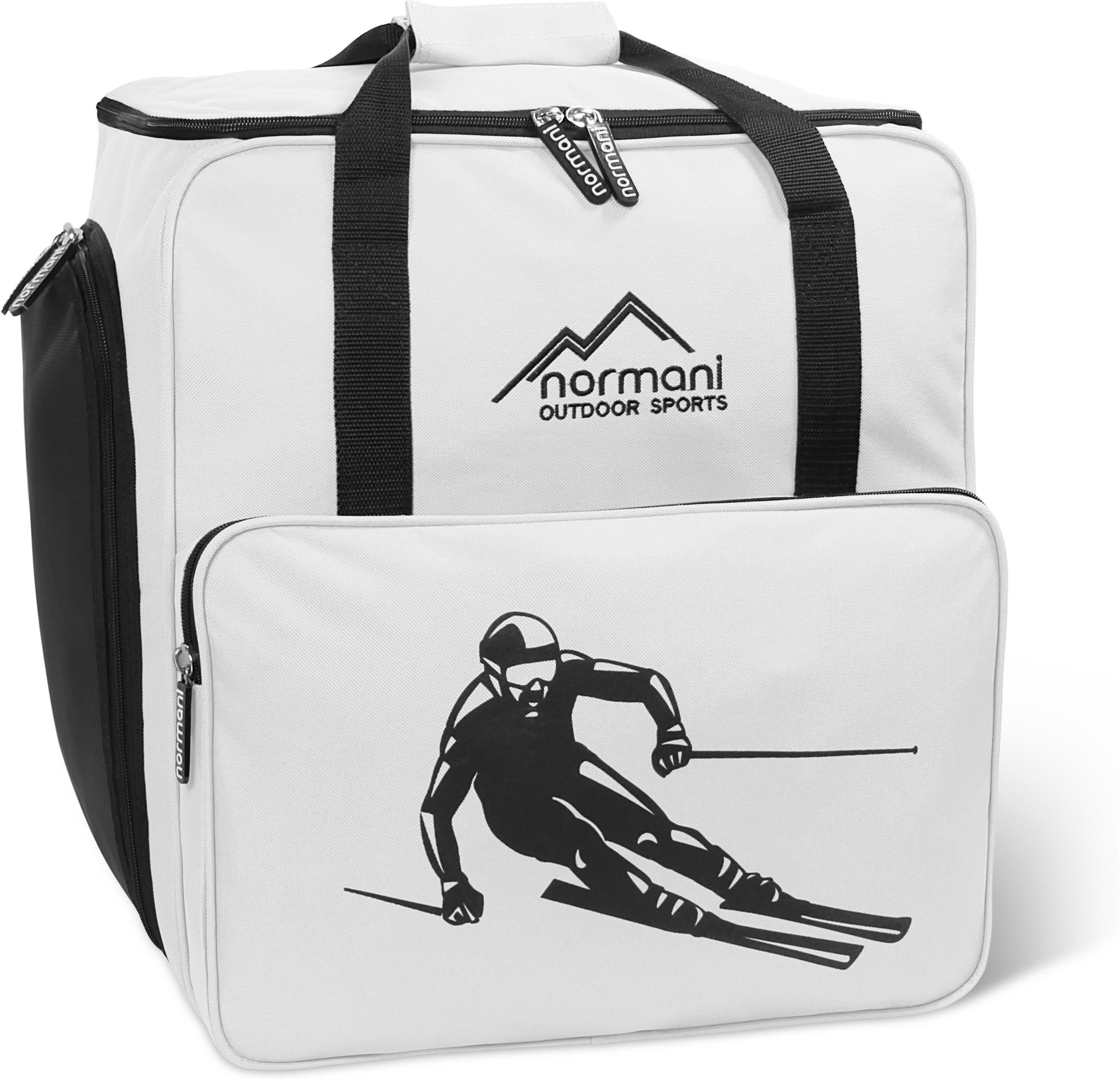 - Helmfach Weiß Rollschuhtasche separatem Sporttasche Alpine und Skischuhtasche l mit 53 oder Rucksackfunktion normani Snowboardschuhtasche Skitasche Depo,