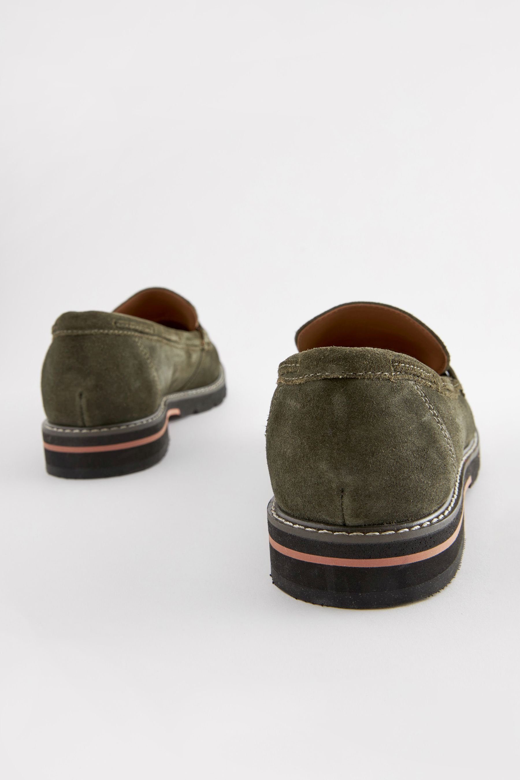 Next Forever Comfort® Khaki Loafer (1-tlg) Derbe Leder-Loafer Green