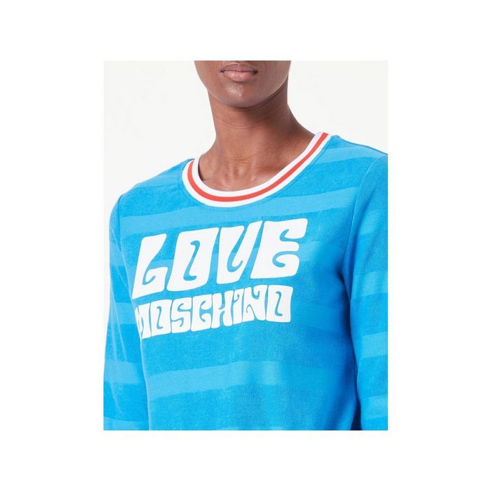 Moschino Sweatshirt blau sonstiges (1-tlg)