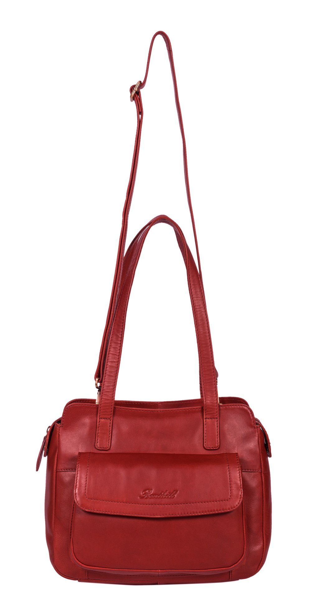 Benthill Handtasche Damen Echt Leder Henkeltasche Umhängegurt Vintage Tasche Umhängetasche, Schultergurt / Umhängegurt Reißverschlussfach