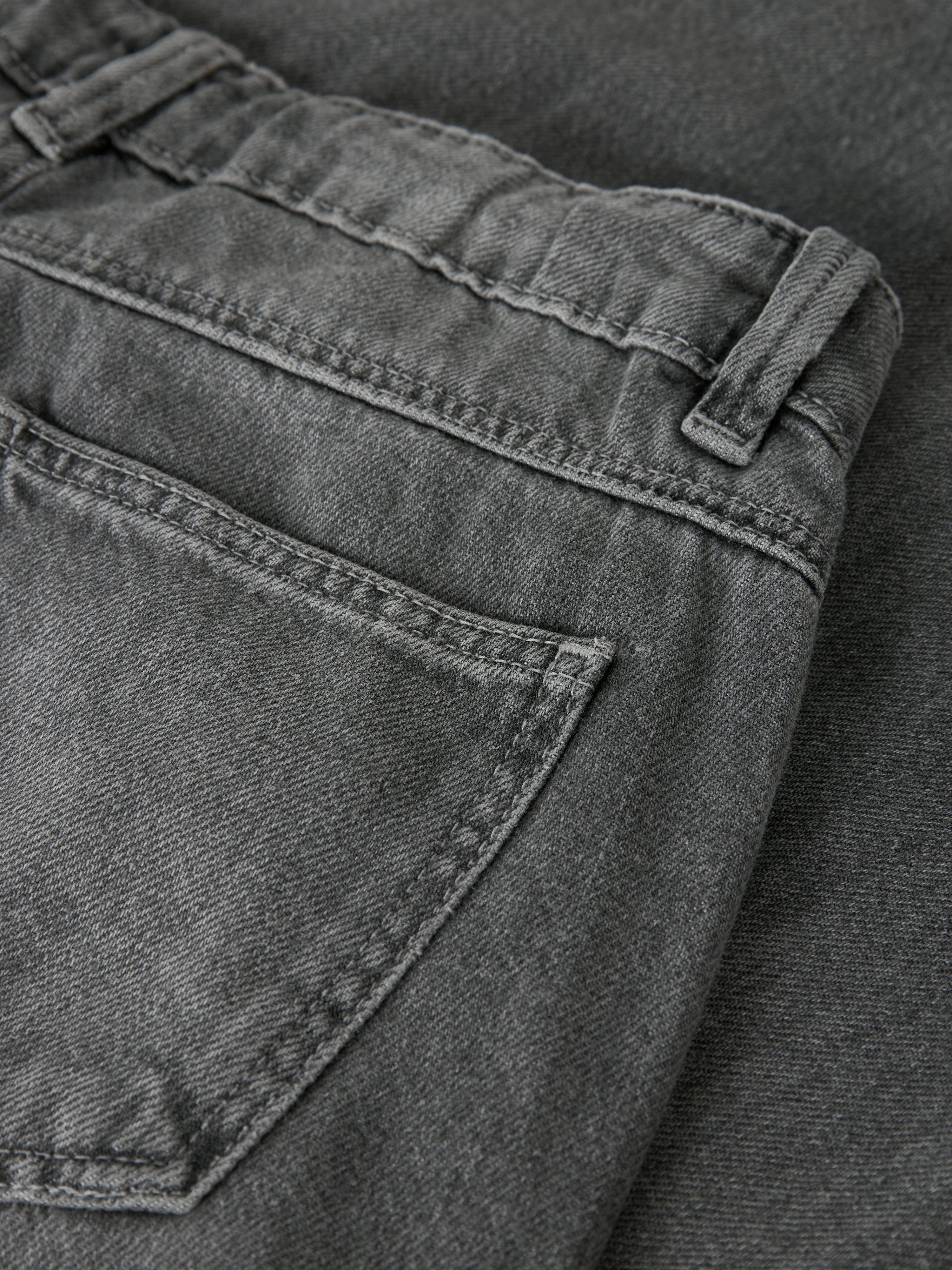 Name It Weite Jeans NKFROSE für Mädchen mit weitem Bein und klassischem Sitz normal, Denim, Abriebeffekte, Reißverschluss – Bild 3 von 5
