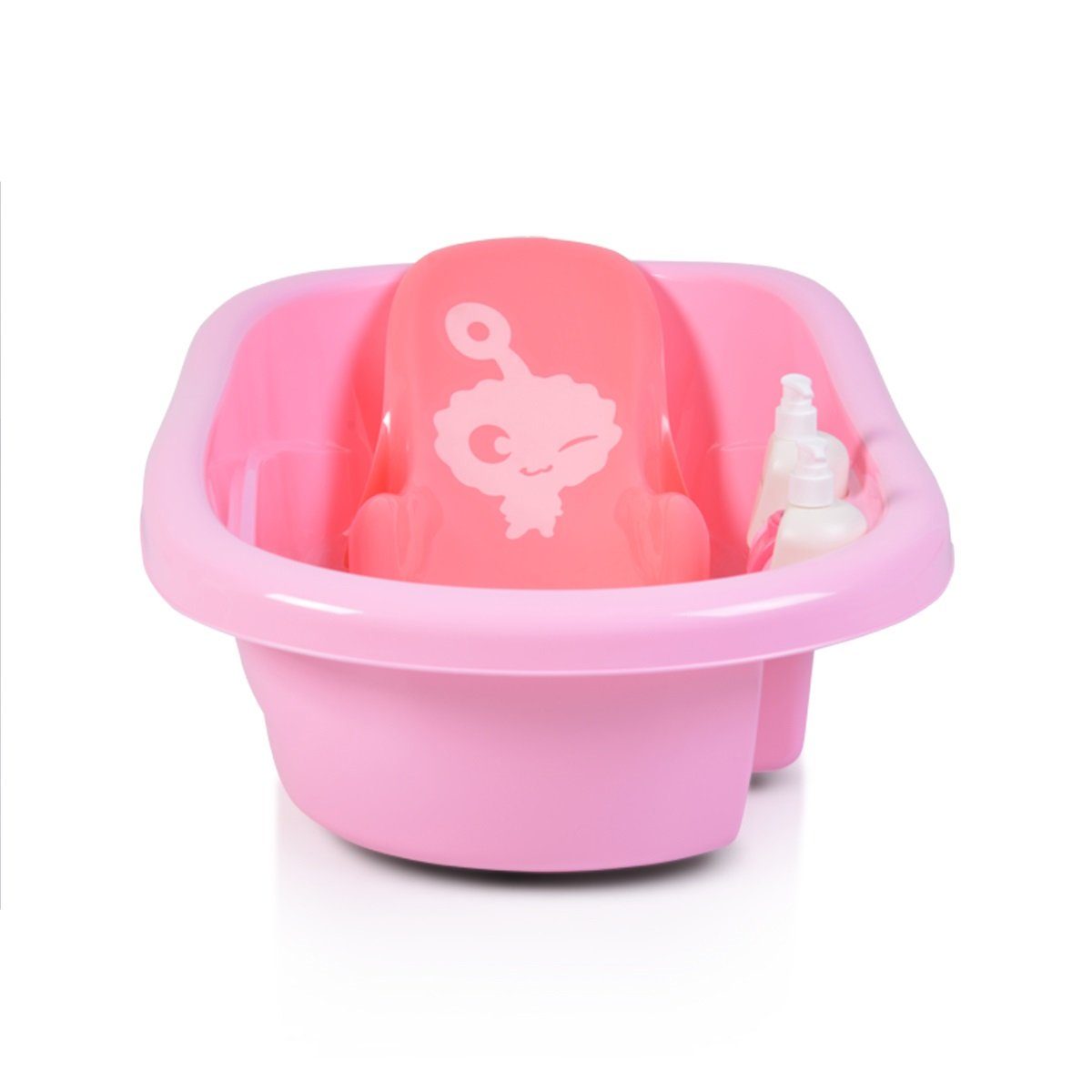 Moni Babybadewanne rosa cm, Shampoospender Thermometer 90 Geburt Zubehör Babybadewanne Santorini, ab