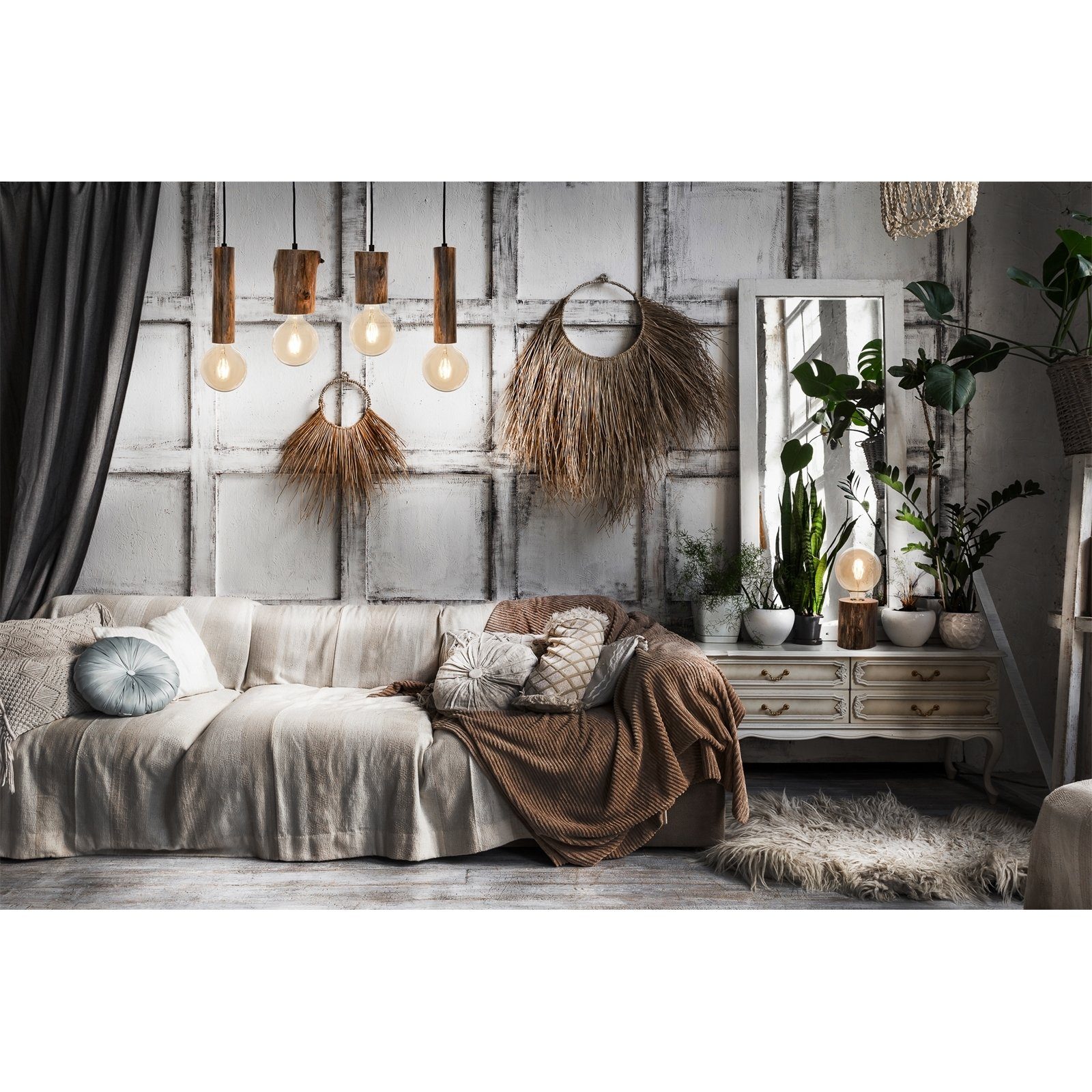 NOWA Tischleuchte Tischlampe TRONCO, ohne Leuchtmittel, Tischleuchte günstig online kaufen