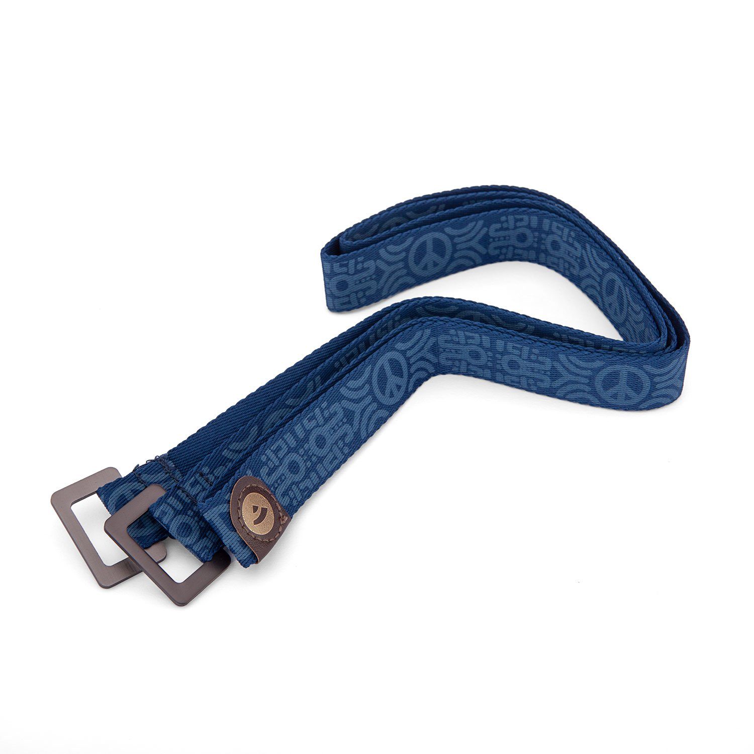 bodhi Yogamatte Yogamatten-Tragegurt mit Muster PEACE, blau