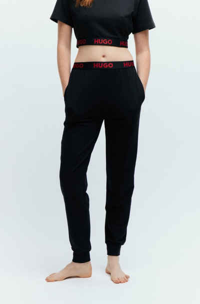 HUGO Jerseyhose SPORTY LOGO_PANTS mit BOSs Logo-Elastikbund