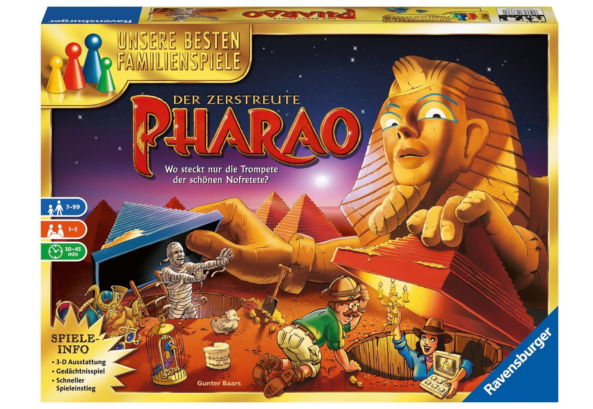 Ravensburger Spiel Der zerstreute Pharao, Made in Europe
