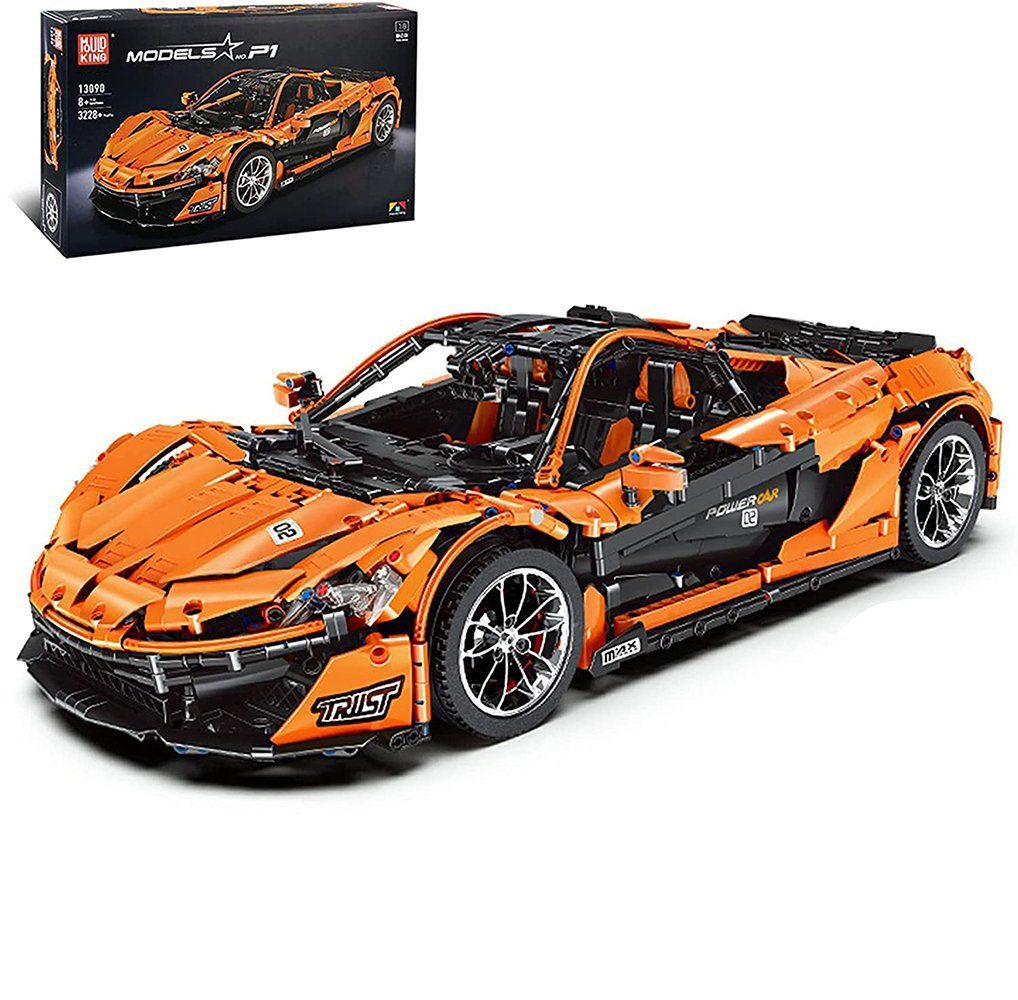 Mould King 13090S Sportwagen Modell 1:8 MOC Klemmbausteine 3228 Teile Konstruktionsspielsteine, (Set)