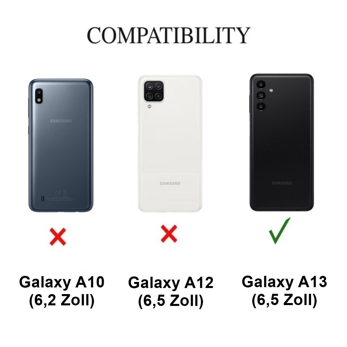 CoverKingz Handyhülle Hülle für Samsung Galaxy A13 5G/A04s Handykette Cover Silikon Handy 16,51 cm (6,5 Zoll), Handyhülle mit Band Bumper Schutzhülle Silikonhülle transparent