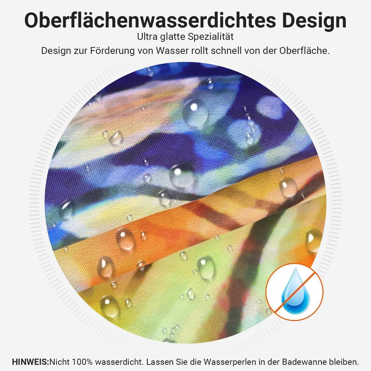 LuxusKollektion Duschvorhang Duschvorhang 180x200cm wasserabweisend Böhmische Blume 180 x 200 cm