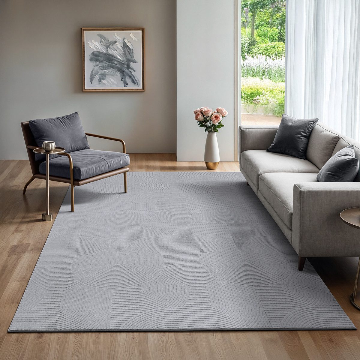 the carpet Teppich Rio, rechteckig, Höhe: 8 mm, weicher Wohnzimmer Teppich rutschfest 3D-Optik
