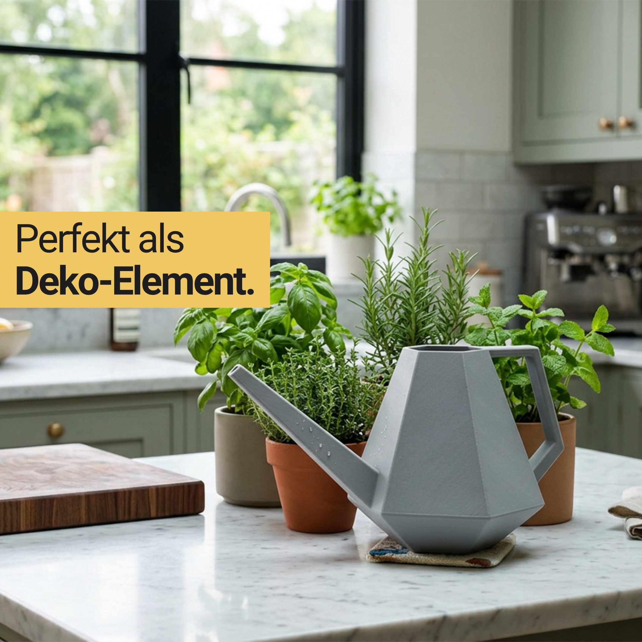 Shapes - Decorations Gießkanne Watering Can Premium Gießkanne, Indoor, Outdoor by Gazzaladra Design (Einzelmodell, 1 Kanne), 1.0: 14.78x14.75x25.70