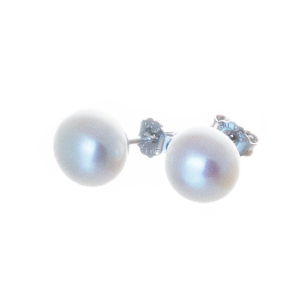Damen Schmuck Bella Carina Paar Ohrstecker Ohrstecker 8 mm Zucht Perle, echte Süßwasser Perlen