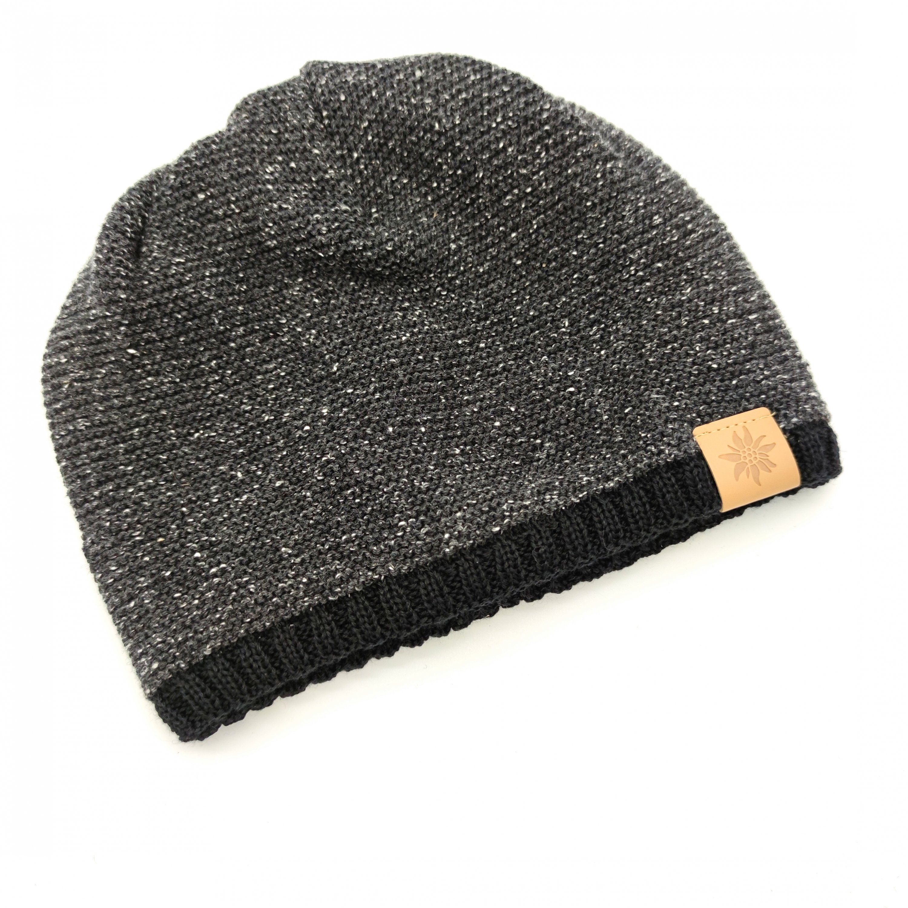 Bavarian Caps Strickmütze Trachten-Haum dunkelgrau