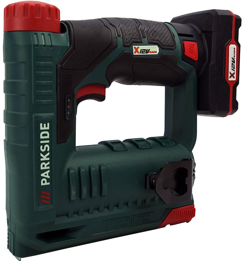 Parkside Akku-Tacker 12V Akku Tacker PAT 12 (inkl. 4Ah Akku), 12 in V