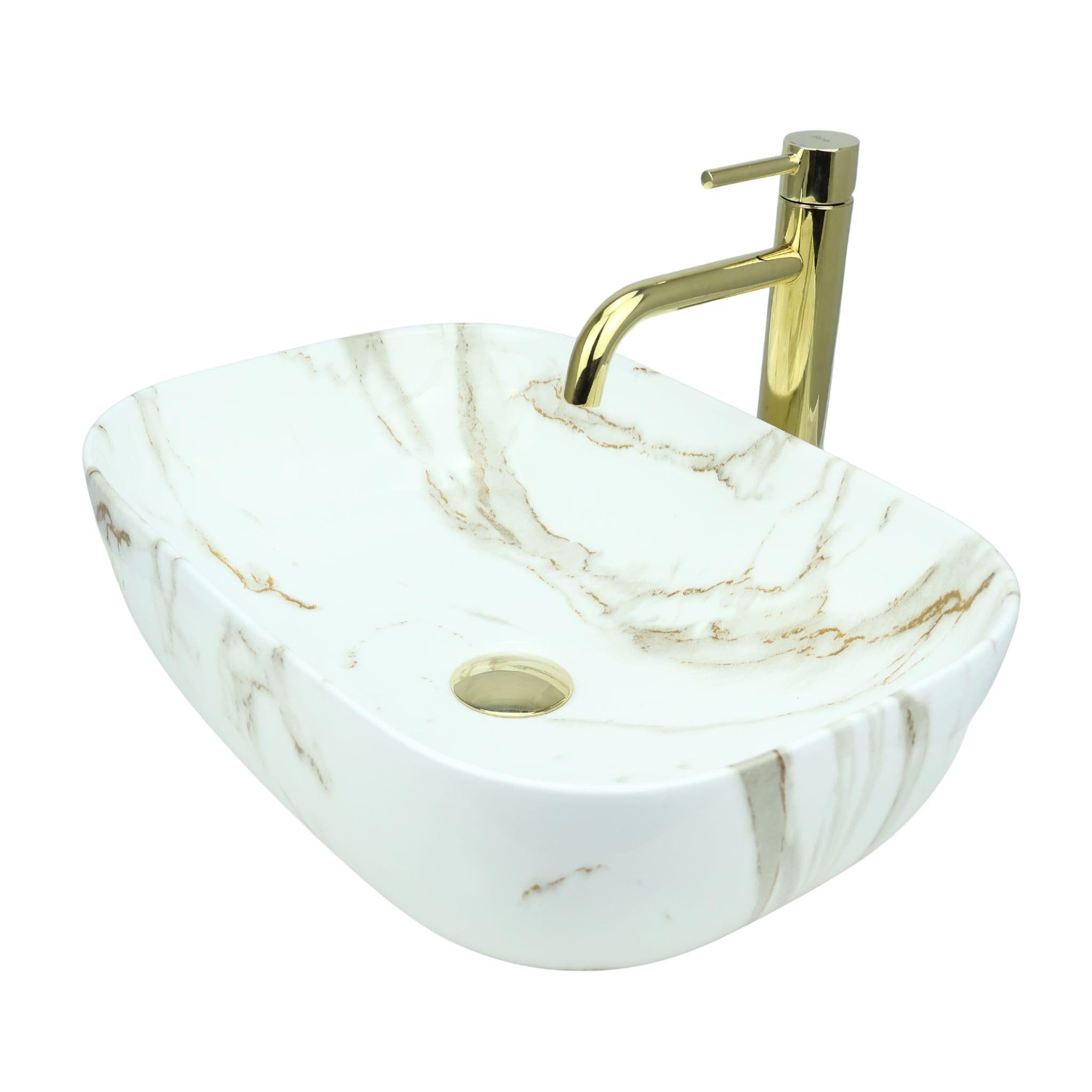 GTM Design Aufsatzwaschbecken BELINDA Modern Waschbeckenm Oval günstig online kaufen