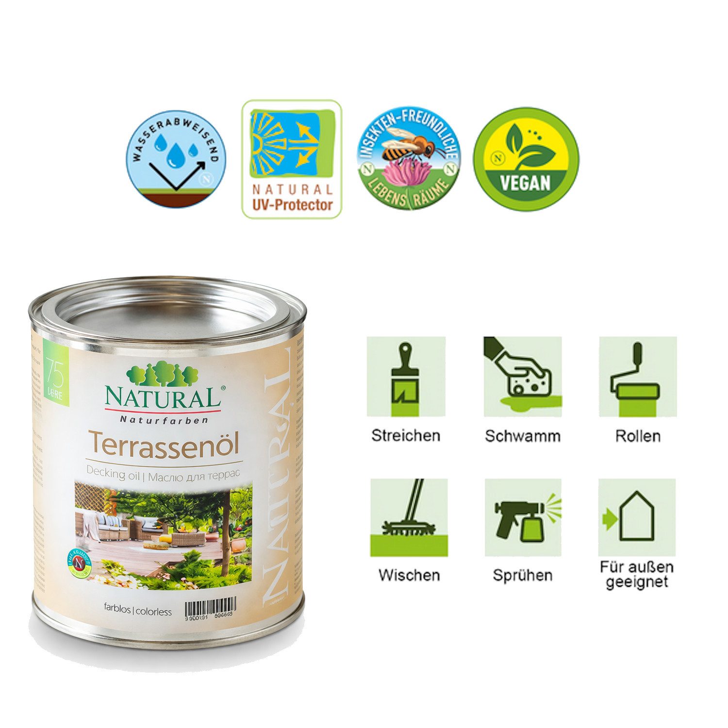 Natural Naturfarben GmbH Holzöl Terrassenöl ökologischer Schutz für bewitterte Oberflächen