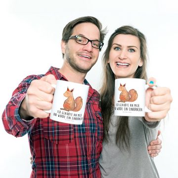 Mr. & Mrs. Panda Kinderbecher Einhorn Glauben - Weiß - Geschenk, Pegasus, Unicorn, Eichhörnchen, Br, Kunststoff, Kindergeschichten Motive