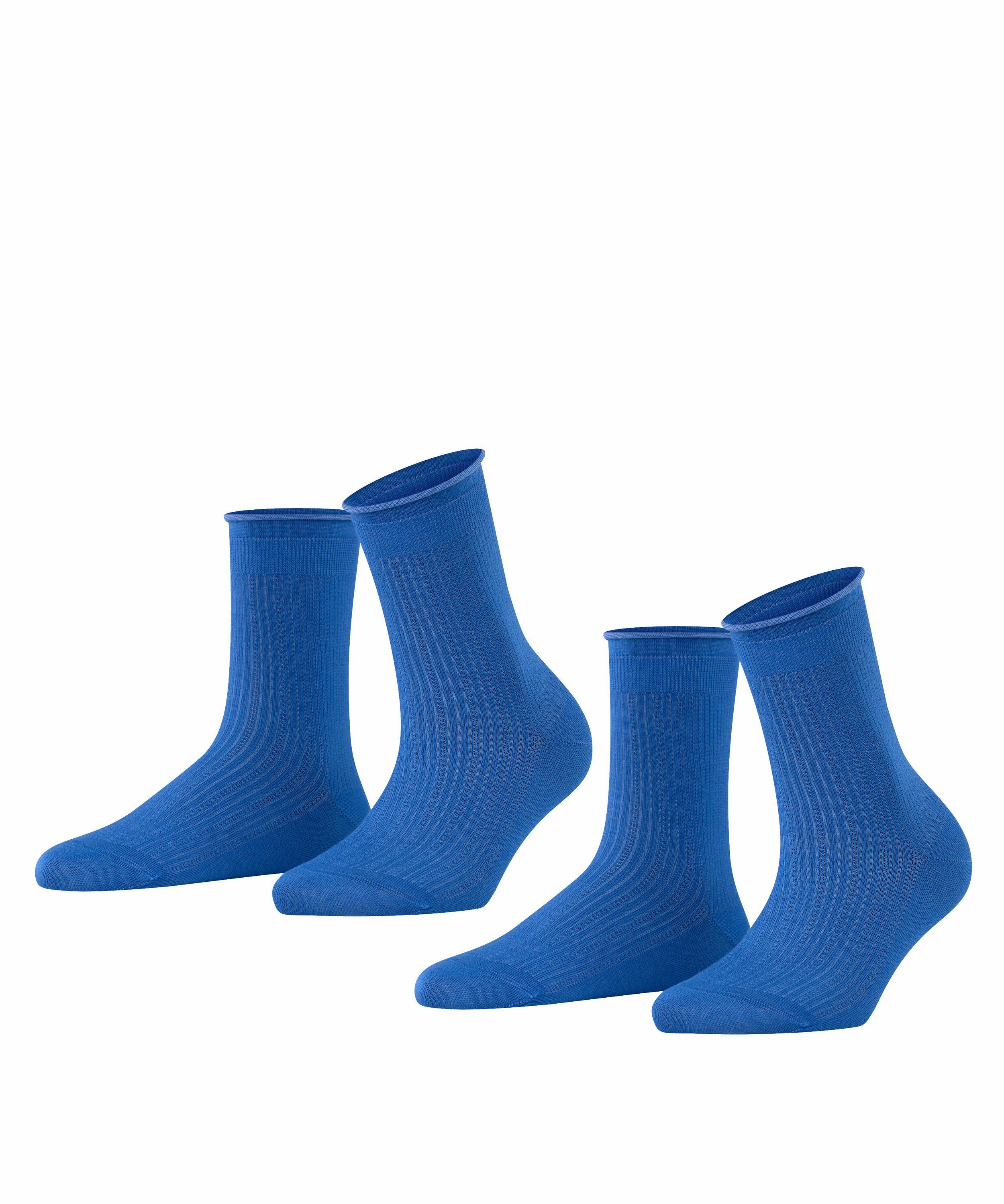 Esprit Socken Cable Rib 2-Pack (2-Paar) mit gerüschtem Bündchen