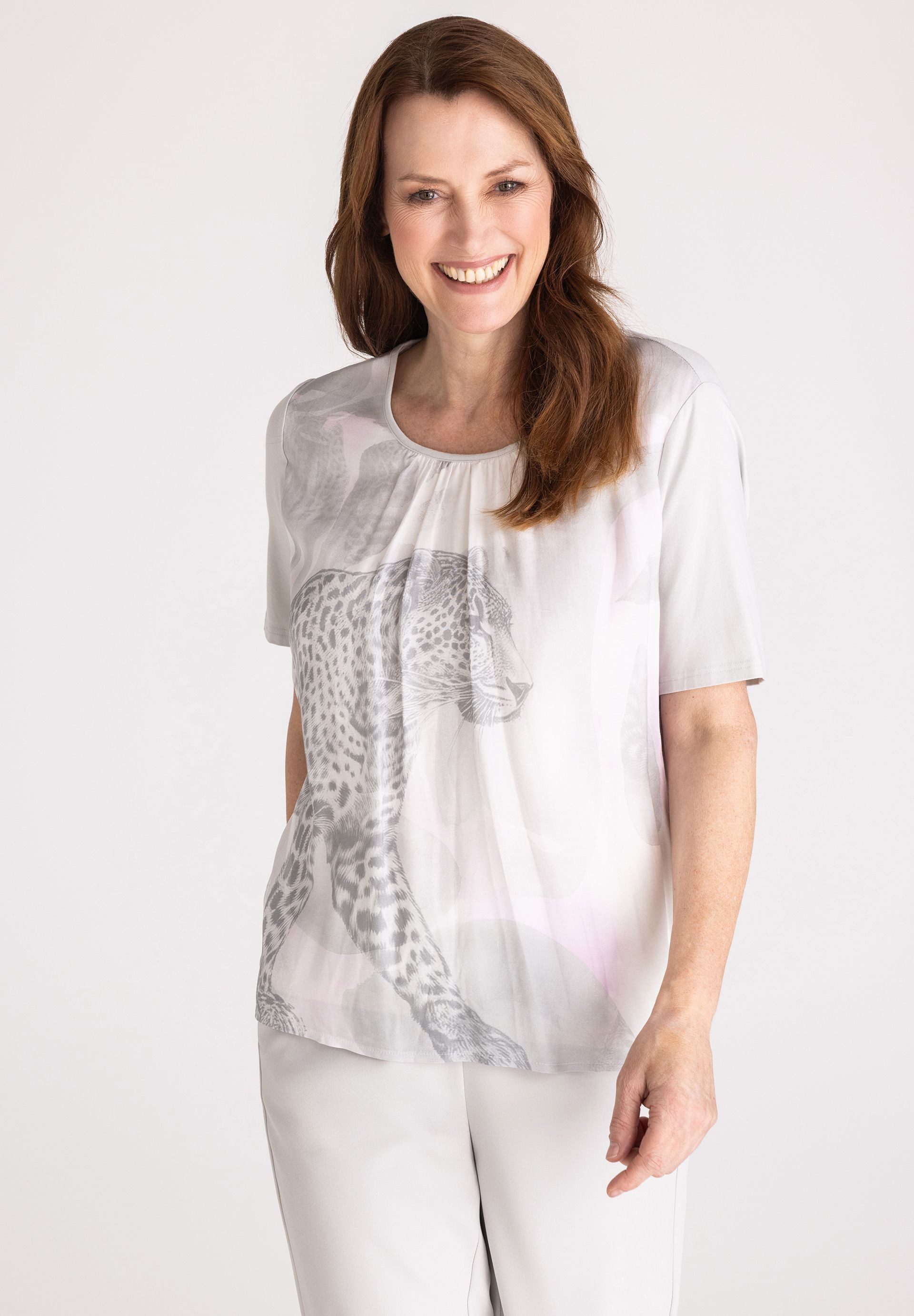 FRANK WALDER Blusenshirt mit Animal-Print günstig online kaufen
