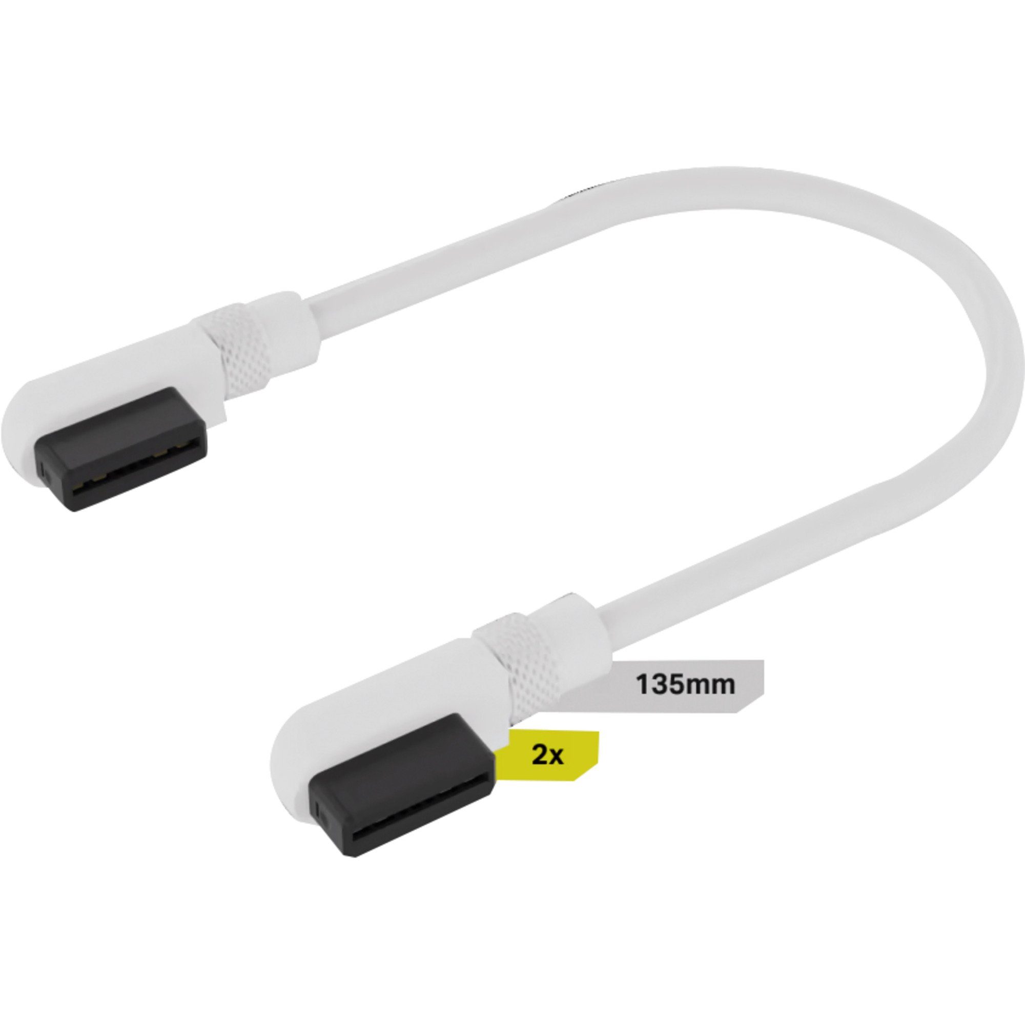 Corsair iCUE LINK Slim-Kabel, 135mm, 90° abgewinkelt Stromkabel