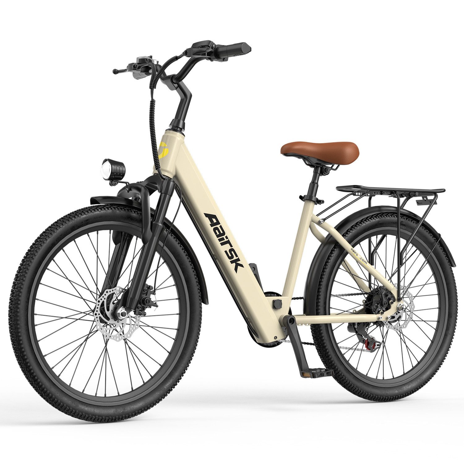 PixelPilot E-Bike Cityrad SU7 24 Zoll Elektrofahrrad 36 V 13 Ah, 7-Gang Shimano-Schaltung, 7 Gang, Heckmotor, 468 Wh, (Packung), Mit NFC und Gepäckträger