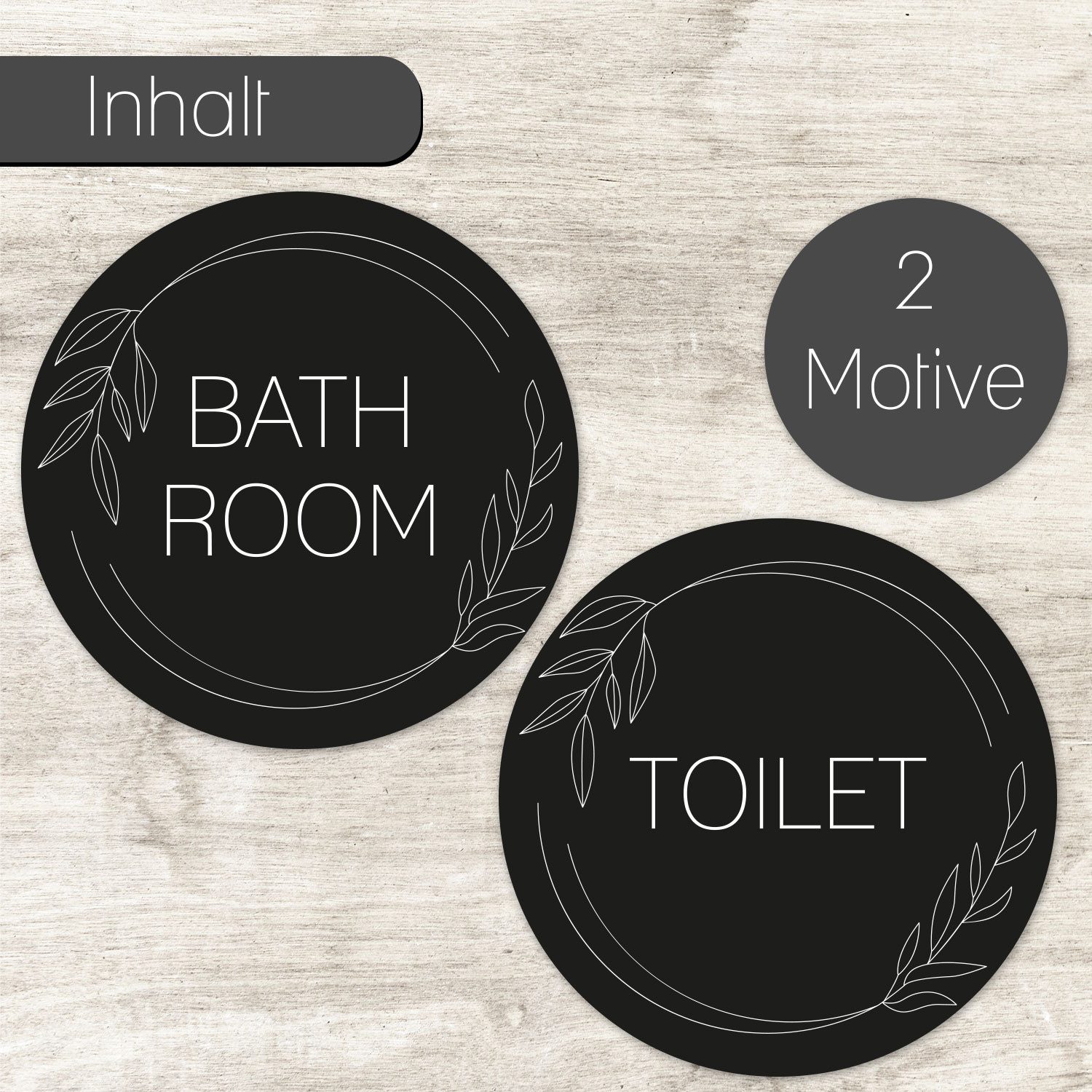 younikat Aufkleber Türaufkleber 2er Set Bathroom I you0049