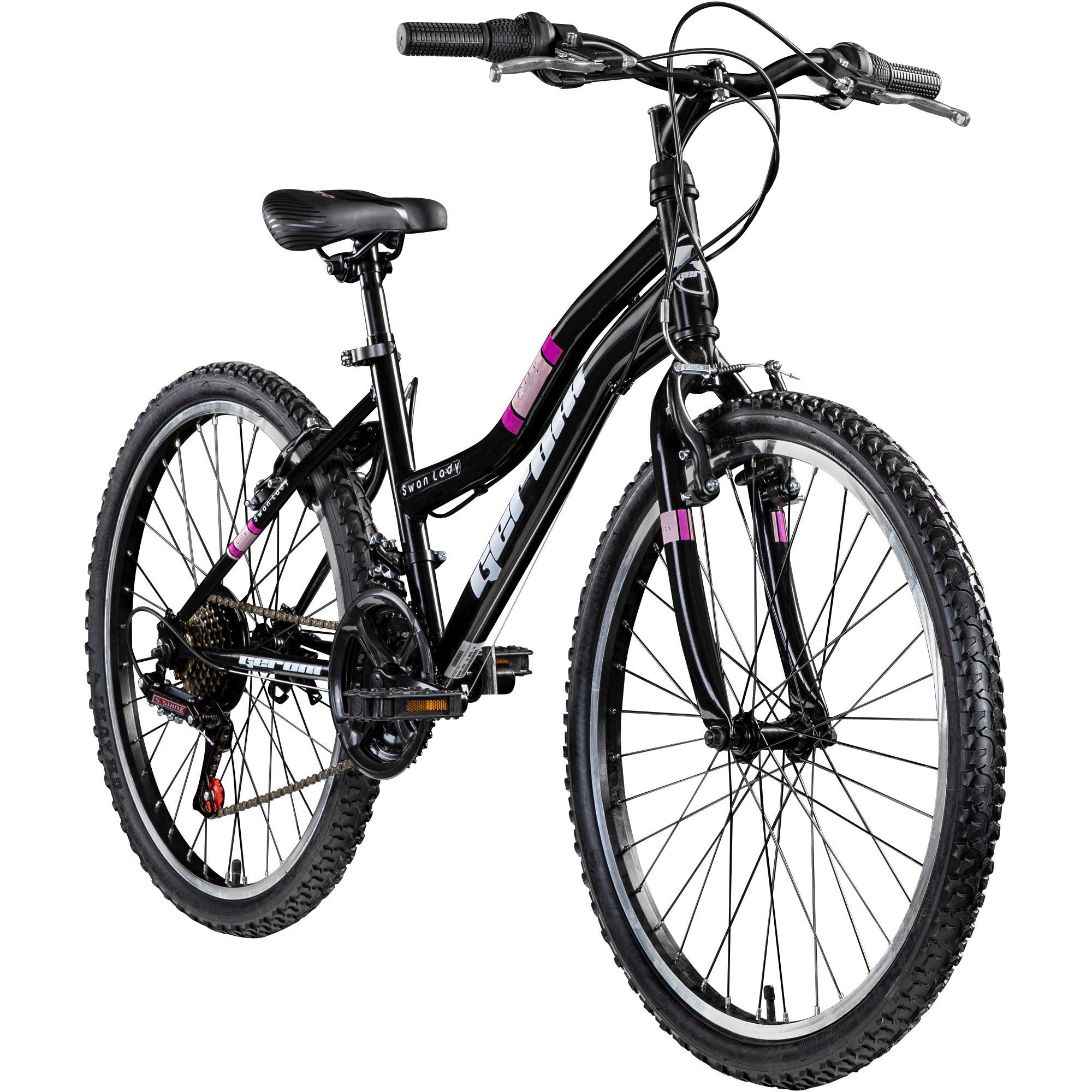 Geroni Mountainbike »Swan Lady«, 21 Gang, Kettenschaltung, Mädchen Fahrrad 24 Zoll ab 8 Jahre