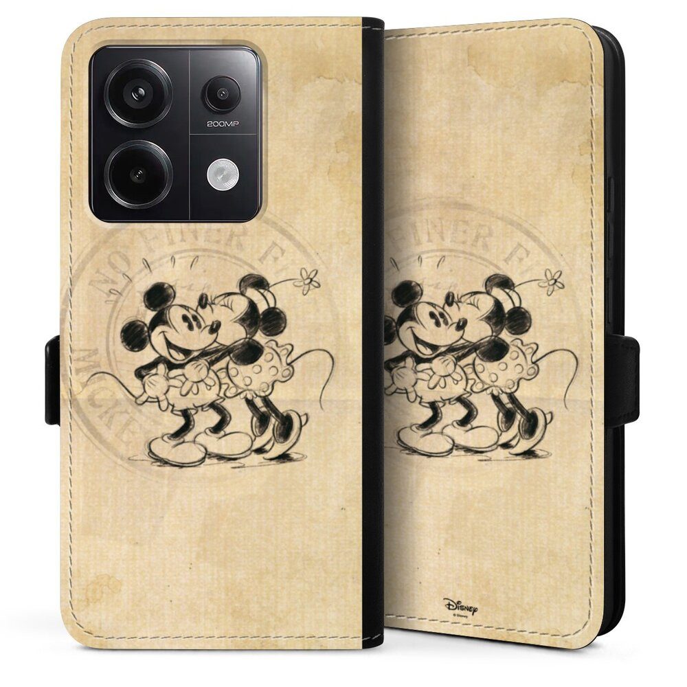 DeinDesign Handyhülle Mickey Mouse Minnie Mouse Vintage Minnie&Mickey, Xiaomi Redmi Note 13 Pro 5G Hülle Handy Flip Case Wallet Cover