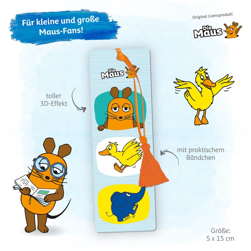 Trötsch Verlag Lesezeichen Die Maus & ihre Freunde - 3D-Lesezeichen (10er-VE)