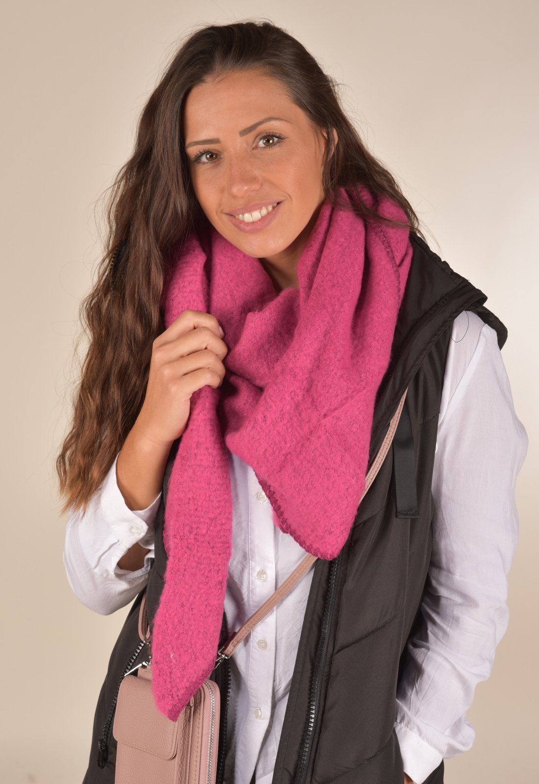 styleBREAKER Dreieckstuch Strick Dreiecktuch meliert, (1-St)