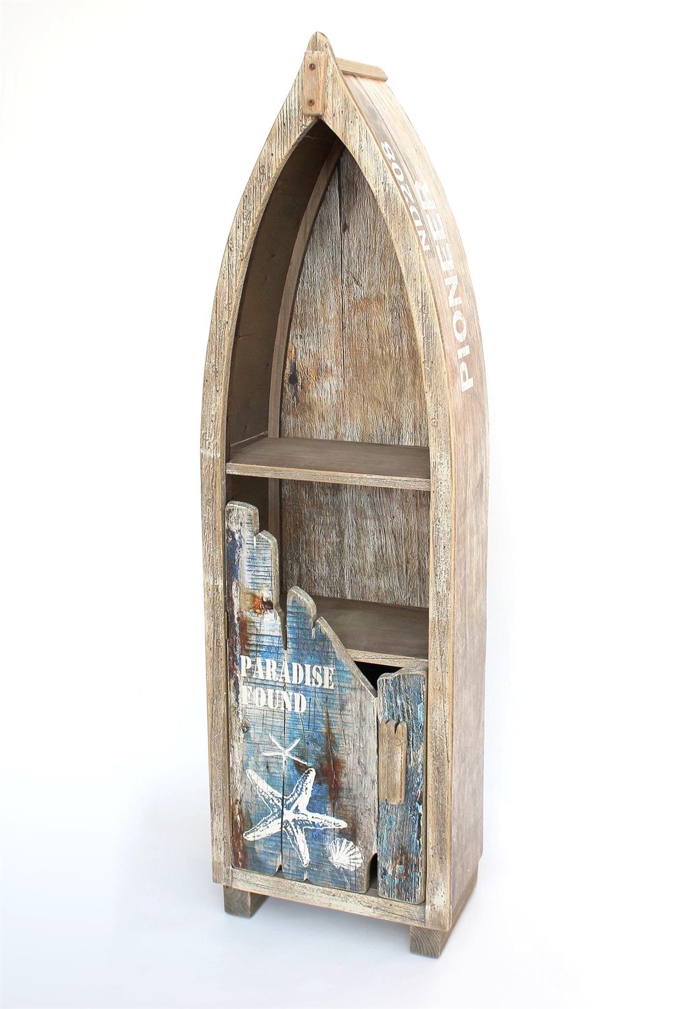 DanDiBo Badregal Regal Boot Bootsform Holz Antik MR16 Maritim Bootsregal Ba günstig online kaufen