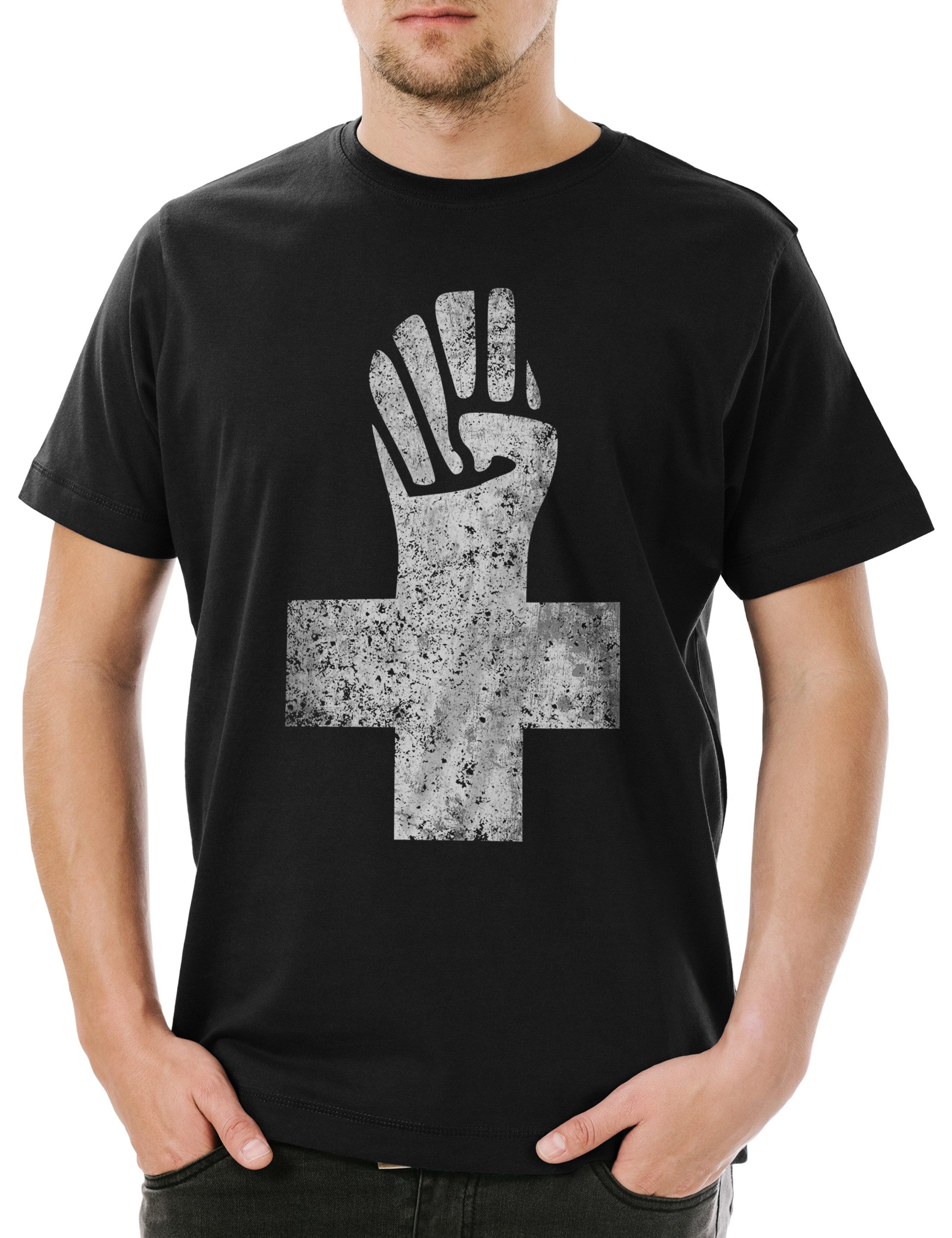 Urban Backwoods Print-Shirt Anarchist Cross Herren günstig online kaufen