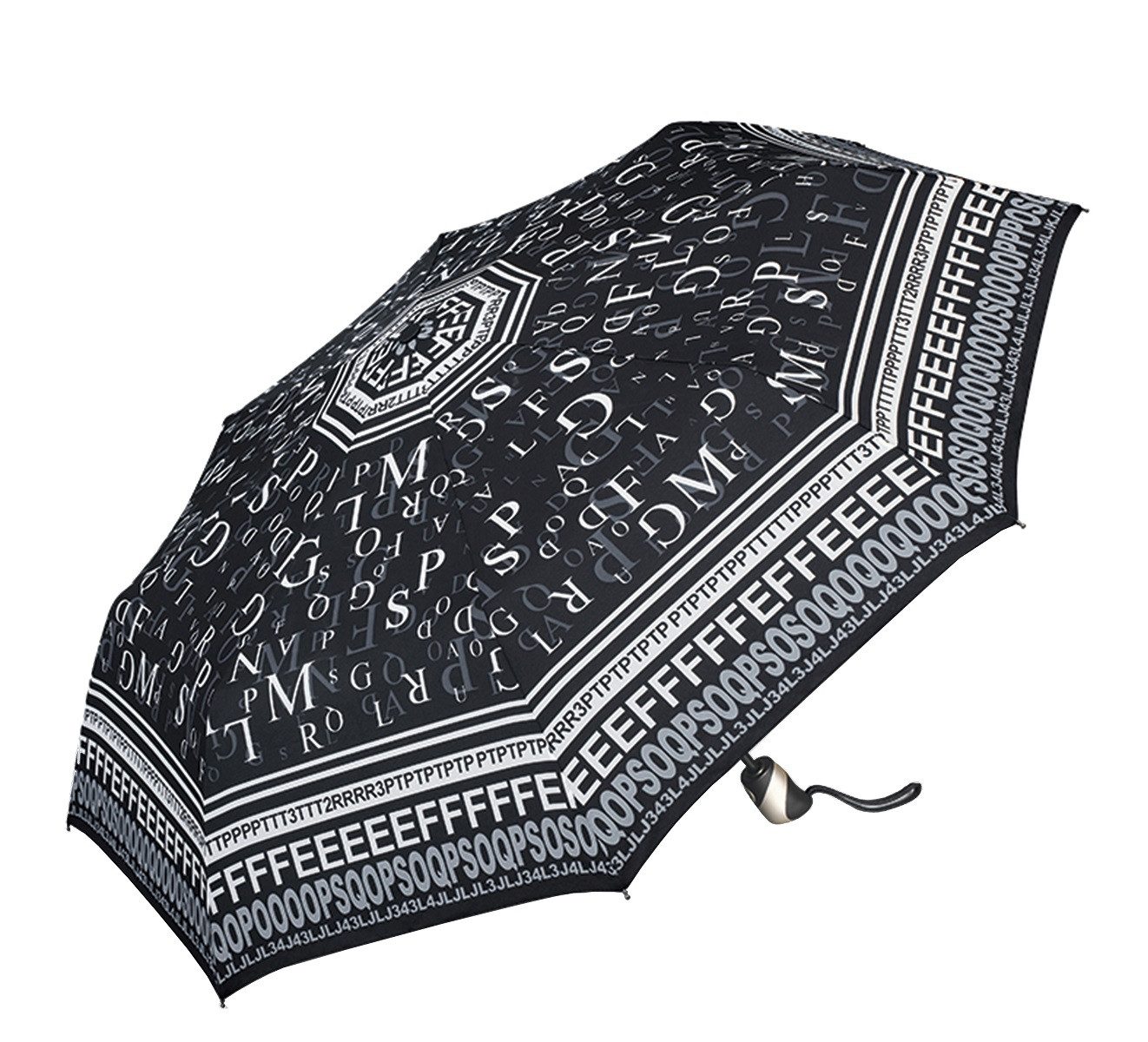 HAPPY RAIN Langregenschirm Selection Easymatic Ultra Light Auf-Automatik letters, Windproof