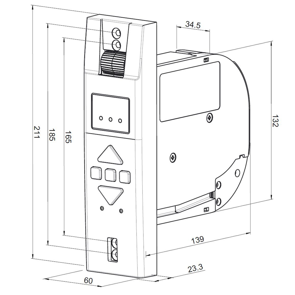 ATTAS Rollladengurt-Antrieb Elektrischer Unterputz-Gurtwickler ATTAS MATOFIX, Gurtbreite 23,00 mm