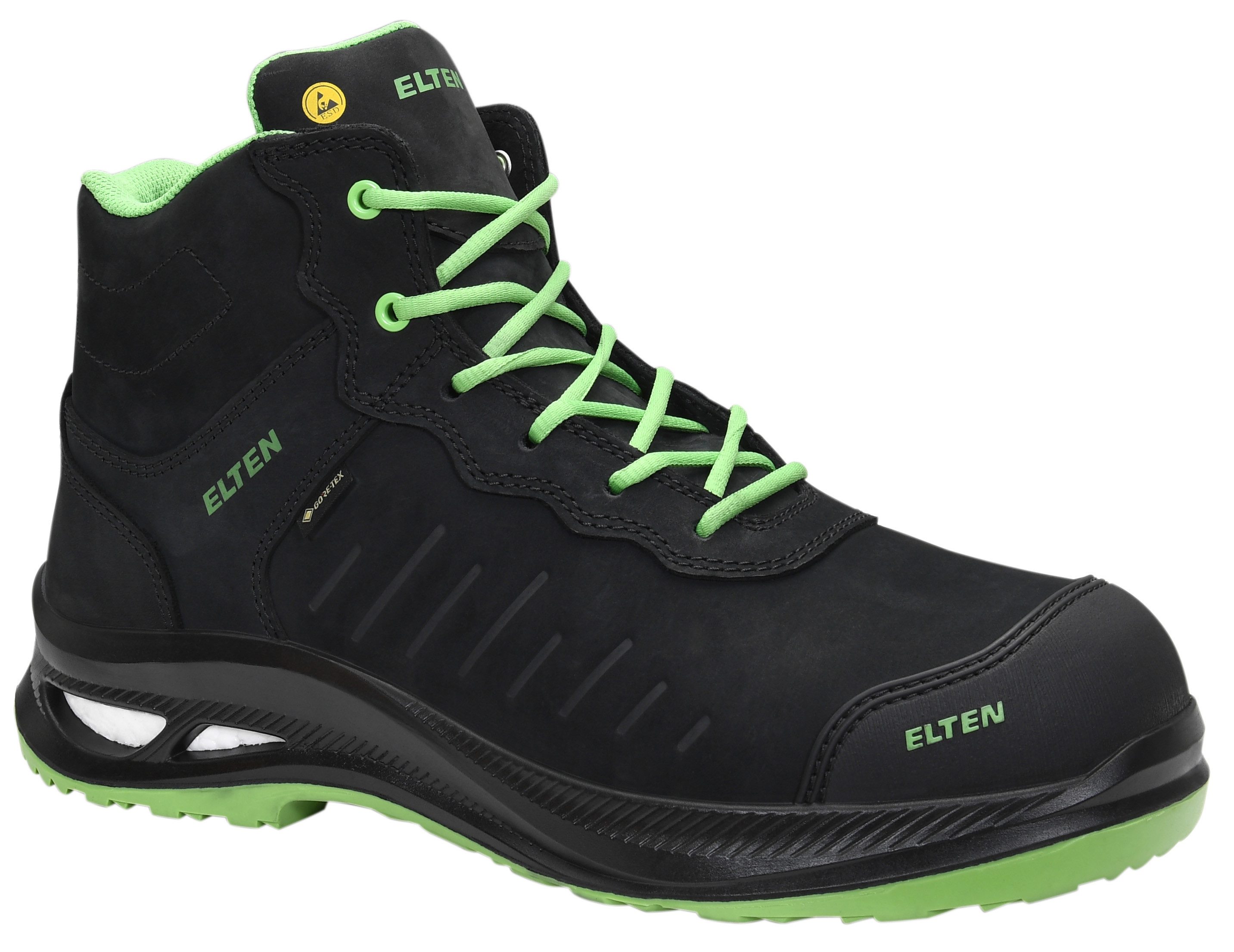 STEWART XXG Pro GTX black-green Mid ESD S3S HI CI Sicherheitsstiefel