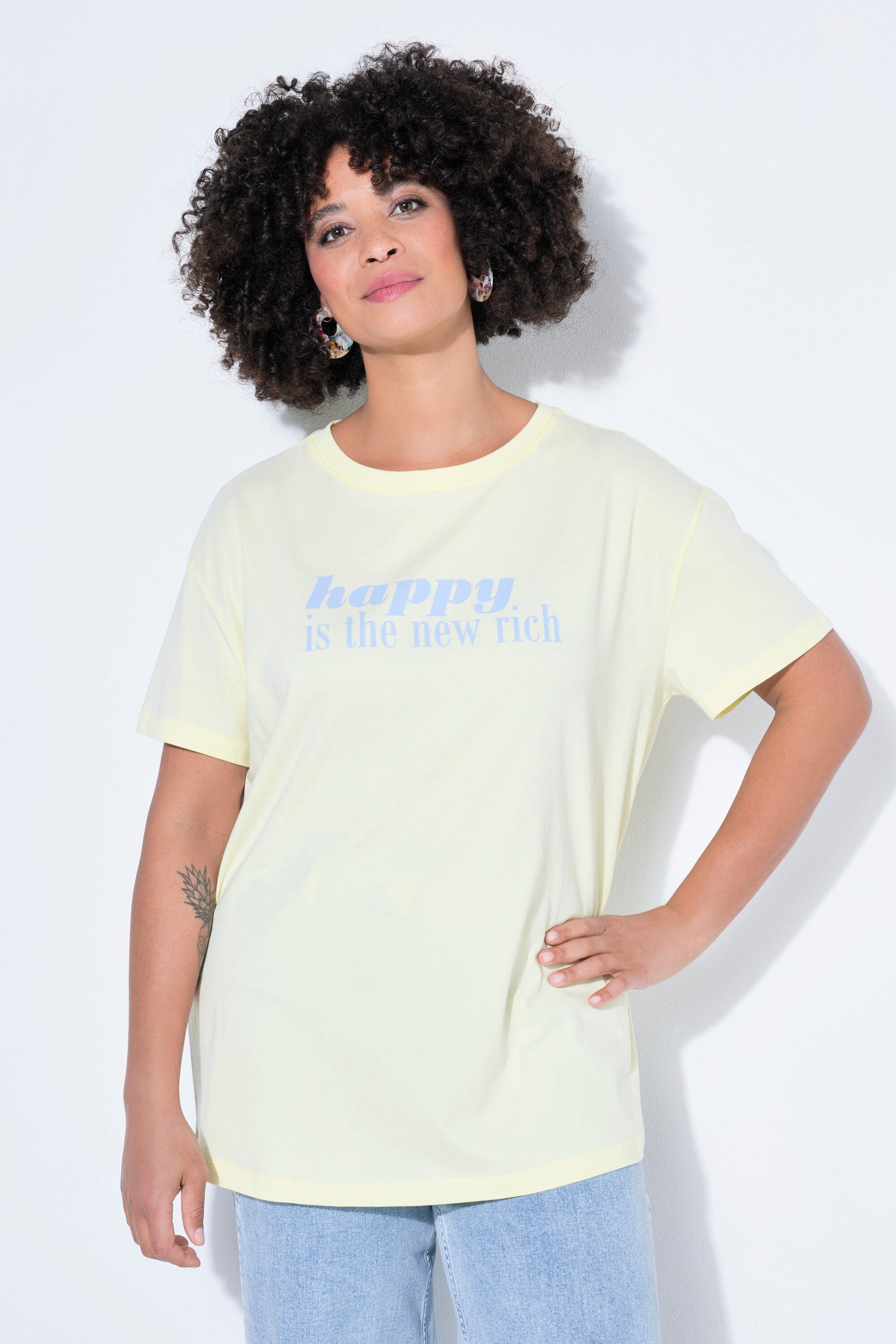 Angel of Style T-Shirt T-Shirt oversized Schriftzug Halbarm günstig online kaufen