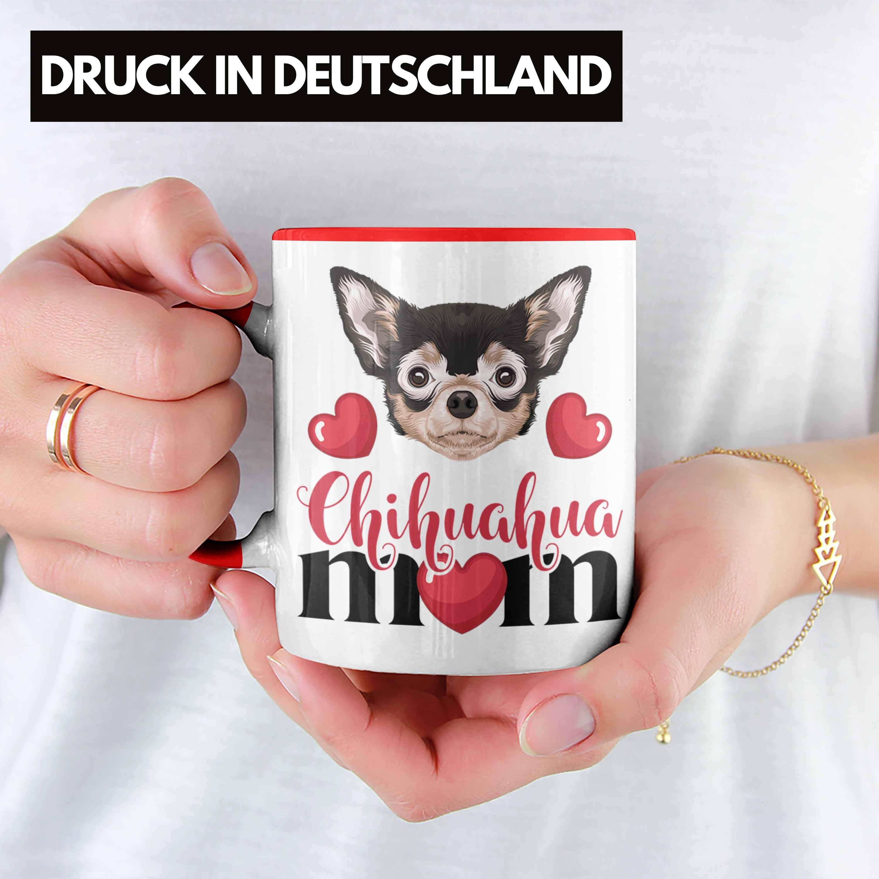 Trendation Tasse Mom Rot Besitzer Geschenkide Geschenk Lustiger Spruch Mama Tasse Chihuahua