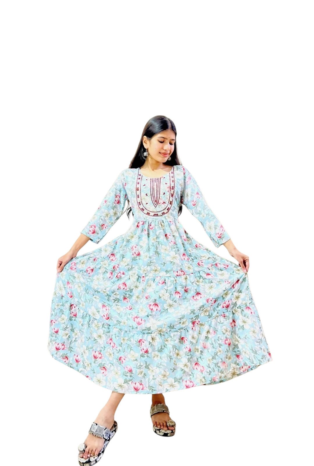 PfauGermany Maxikleid Bright Mint Embroidery günstig online kaufen