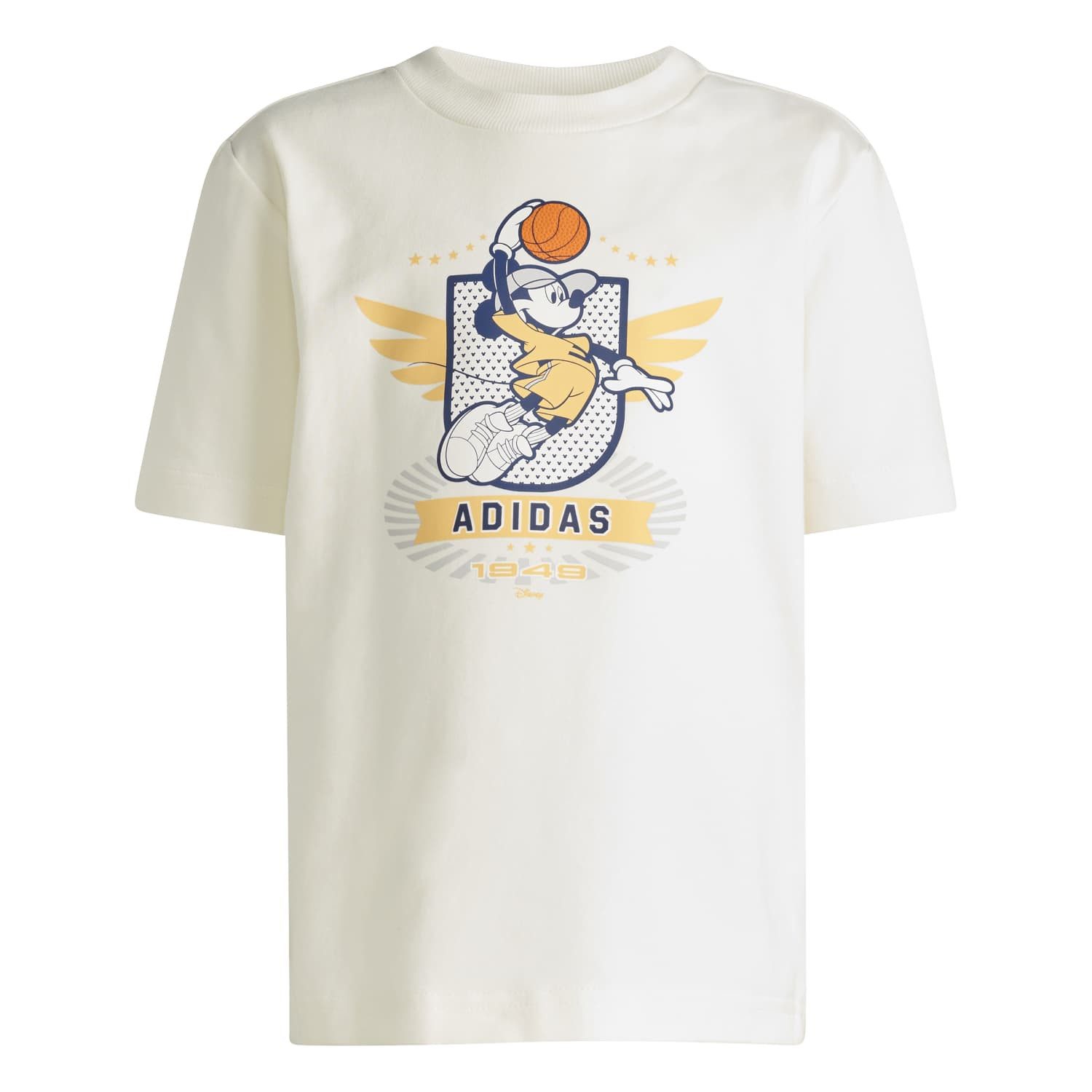adidas Performance T-Shirt Jogginganzug Disney Micky Maus (Baumwolle) beige/dunkelblau Kinder