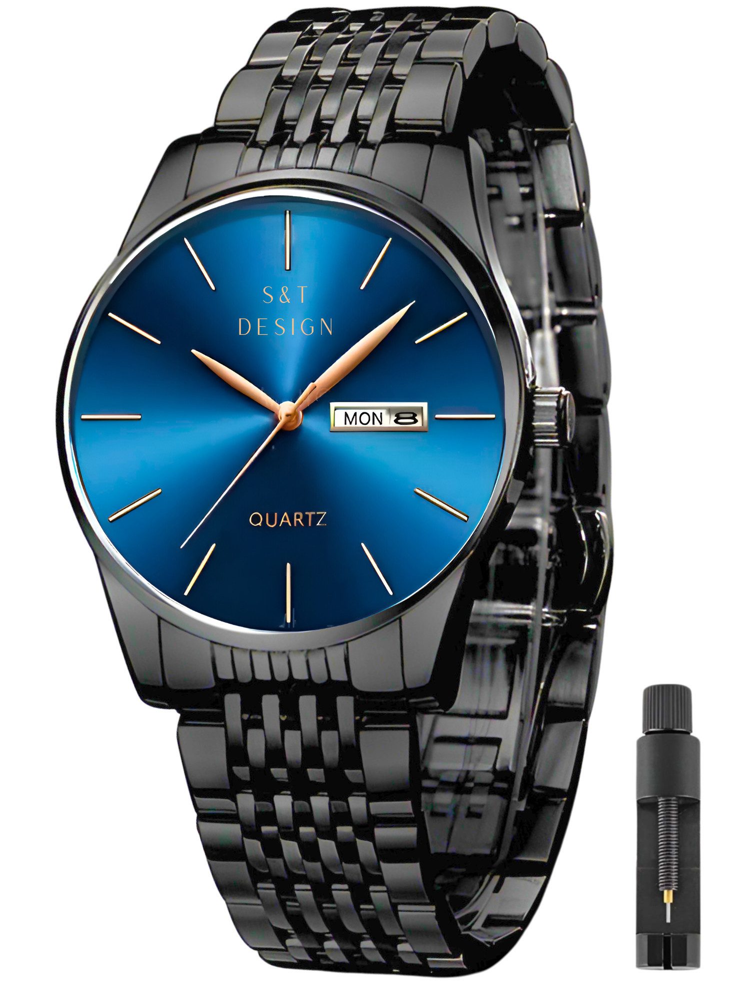 Quarzuhr Herren Uhr Edelstahl Armbanduhr Herrenuhr