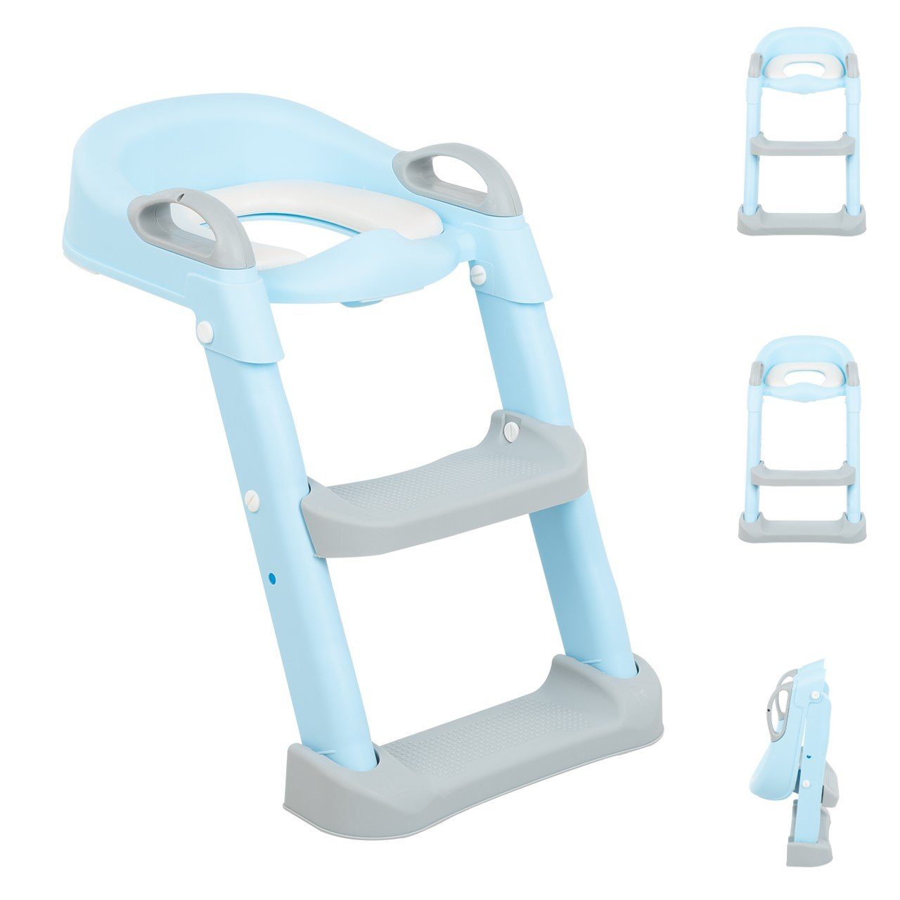 Kikkaboo Baby-Toilettensitz Toilettenaufsatz Lea, Leiter, 56 cm, Toilettensitz, Griffe, Stufen verstellbar