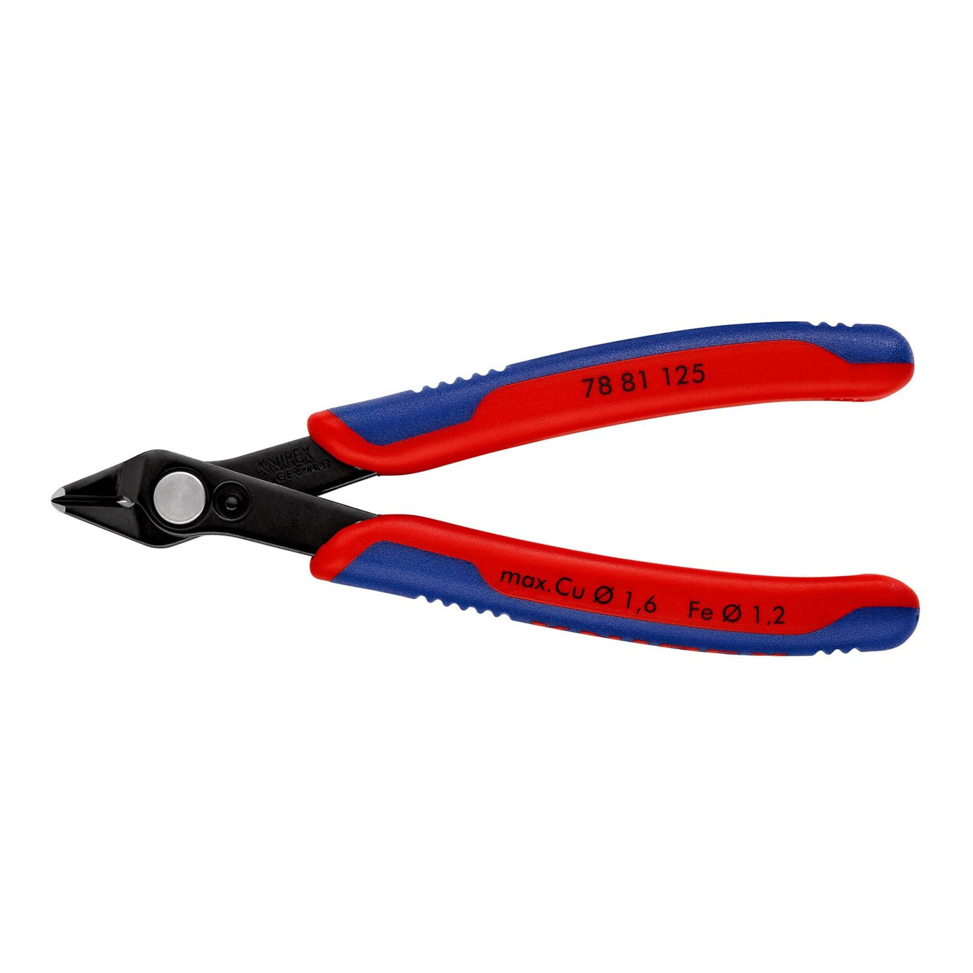 Knipex Seitenschneider KNIPEX 78 81 125 Electronic Super Knips® mit Mehrkomponenten-Hüllen br