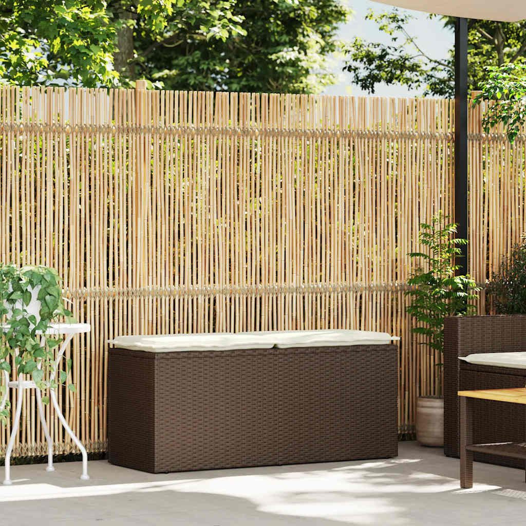 vidaXL Gartenbank Gartenbank mit Kissen Braun günstig online kaufen